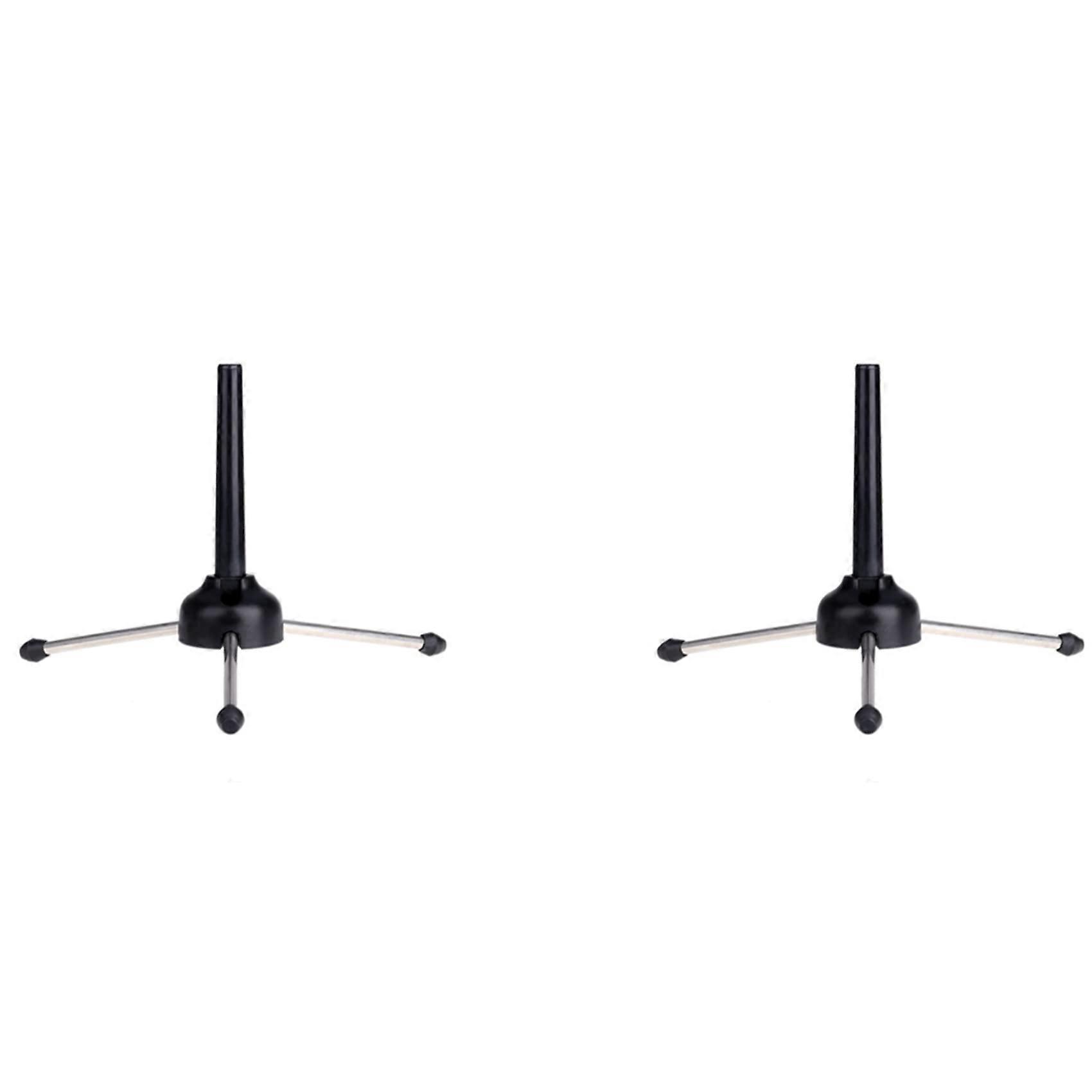Folding Tripod Stand Holder 2-Pack For Flute Clarinet Saxophone Wind Instrument Portable Metal