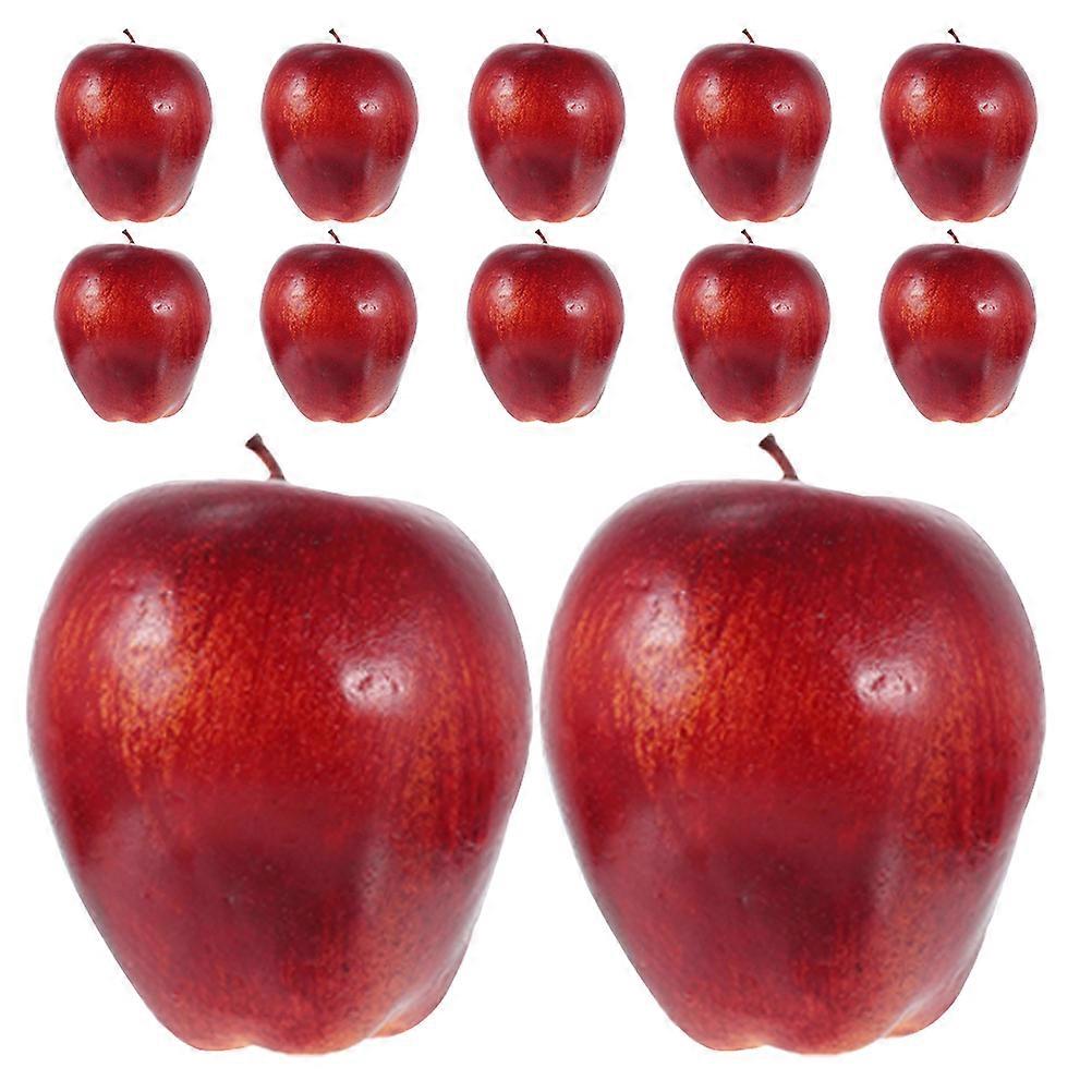 Foam Fake Red Apples for Decor Lifelike Dark Red Apple Models Add Vivid Style to Home decor 3.15 inches