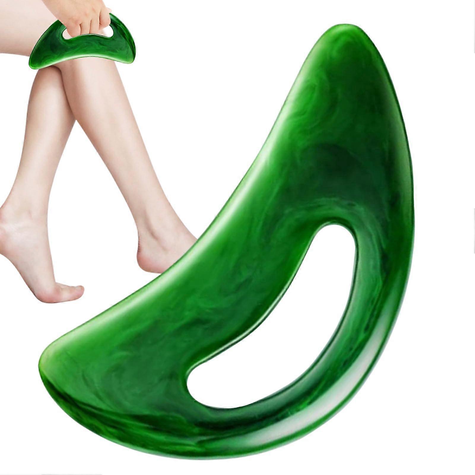 Release Tool Resin Hollow Design Muscle Scraper Portable Physical Massage Tools for the Body Improved Recovery and Relief from Discomfort Green