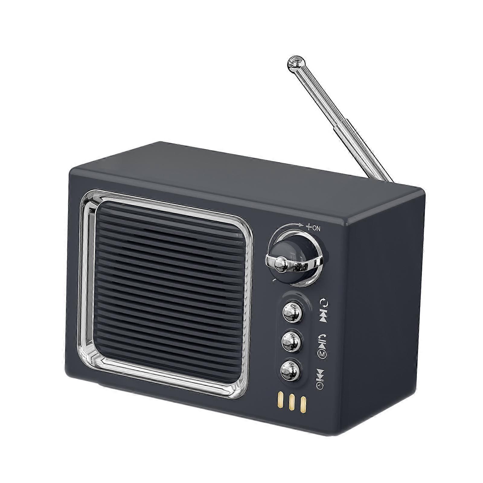 Bluetooth speaker in design, white noise, sleep machine, compact, stylish multifunctional radio for table, on the go, deep blue