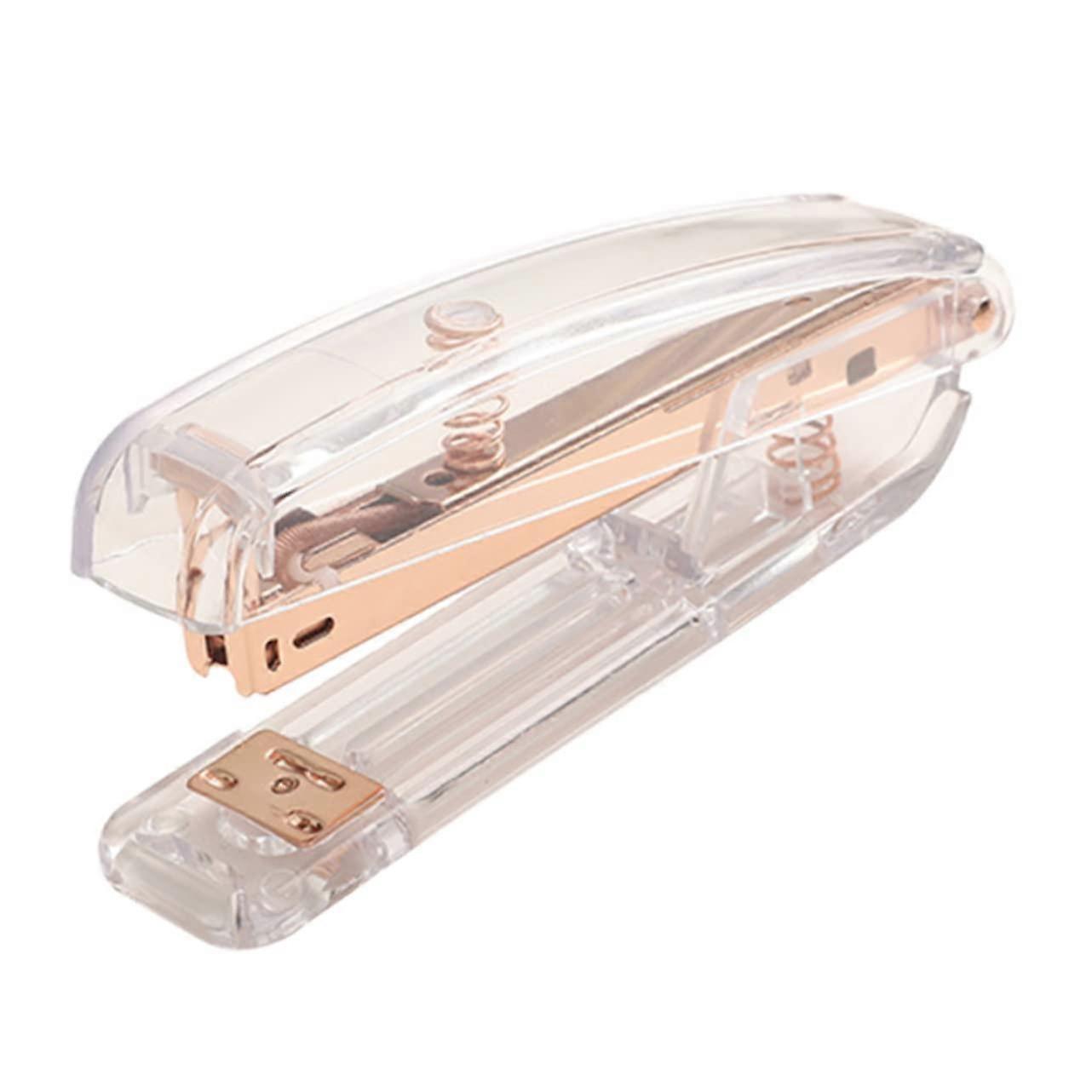 Stapler One Piece Rose Gold Finish Desktop Stapler For Office Paper School Notebooks