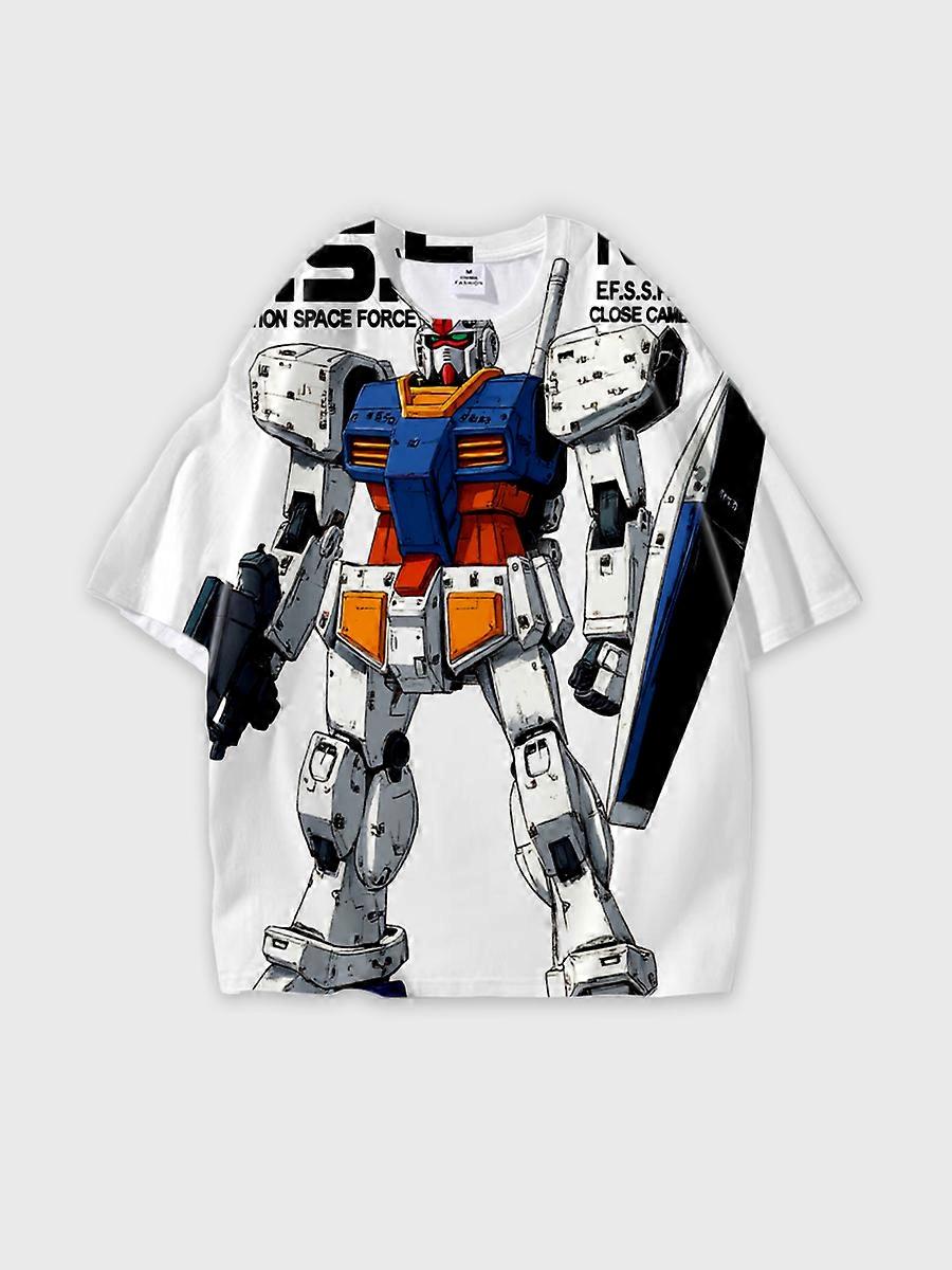 T-shirt round neck Pattern loose short sleeve N326