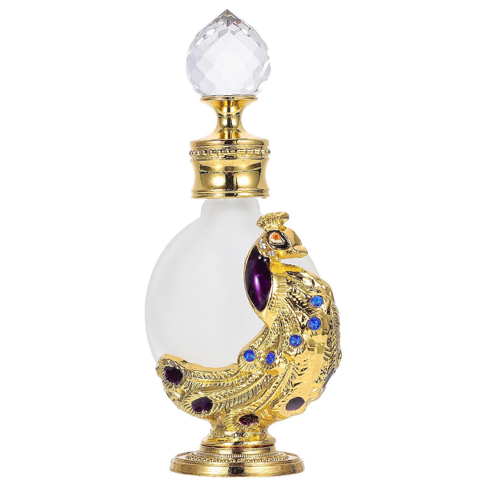 Refillable Mini Glass Dropper Bottle Elegant Design Vanity Table Holder 12ml for Collectors 1Pack