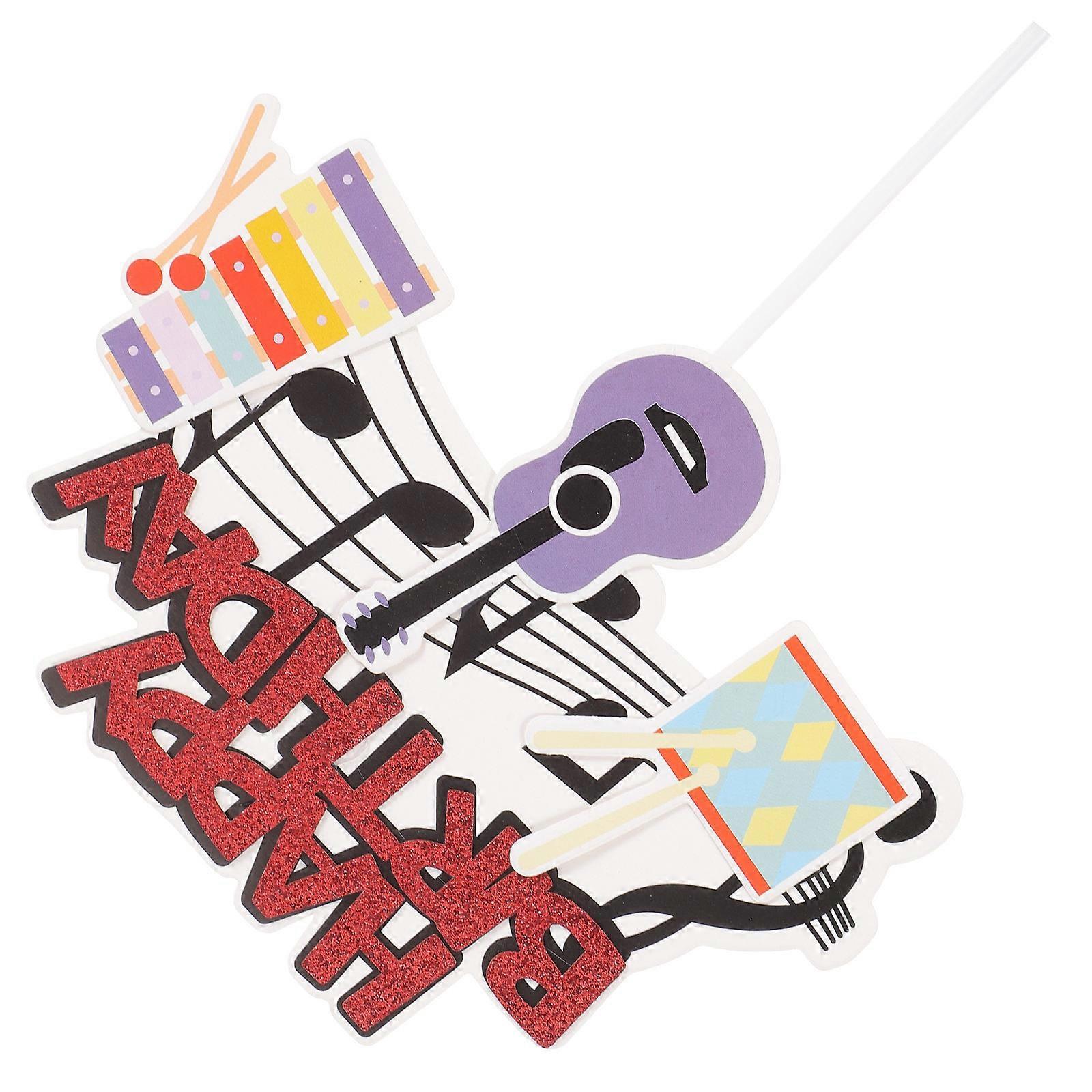 Music Theme Cupcake Decorative Pick Cake Decoration Cake Insert Pick Cake Ornament