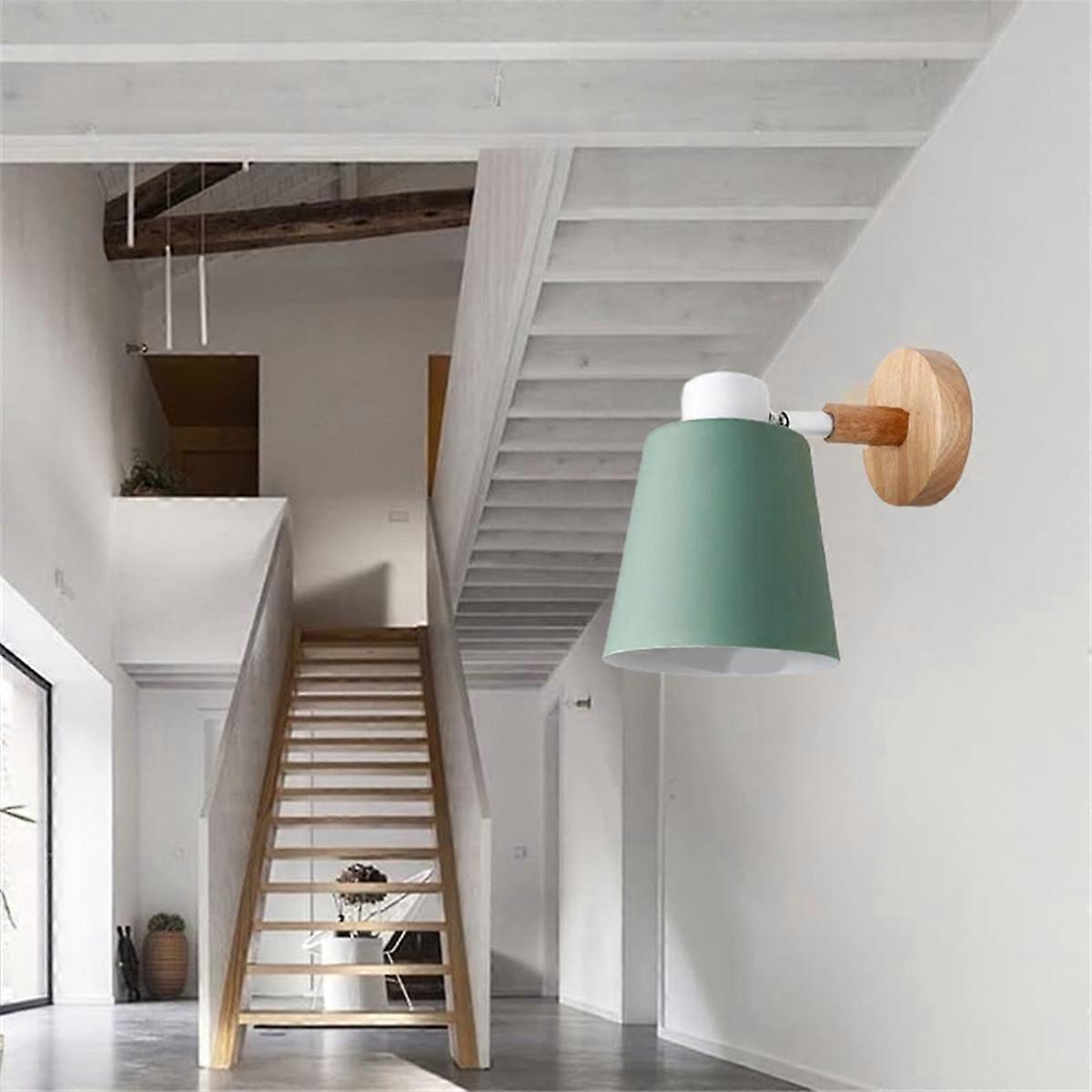 Modern Nordic Wall Lights for Bedside Staircase Pink EU Plug