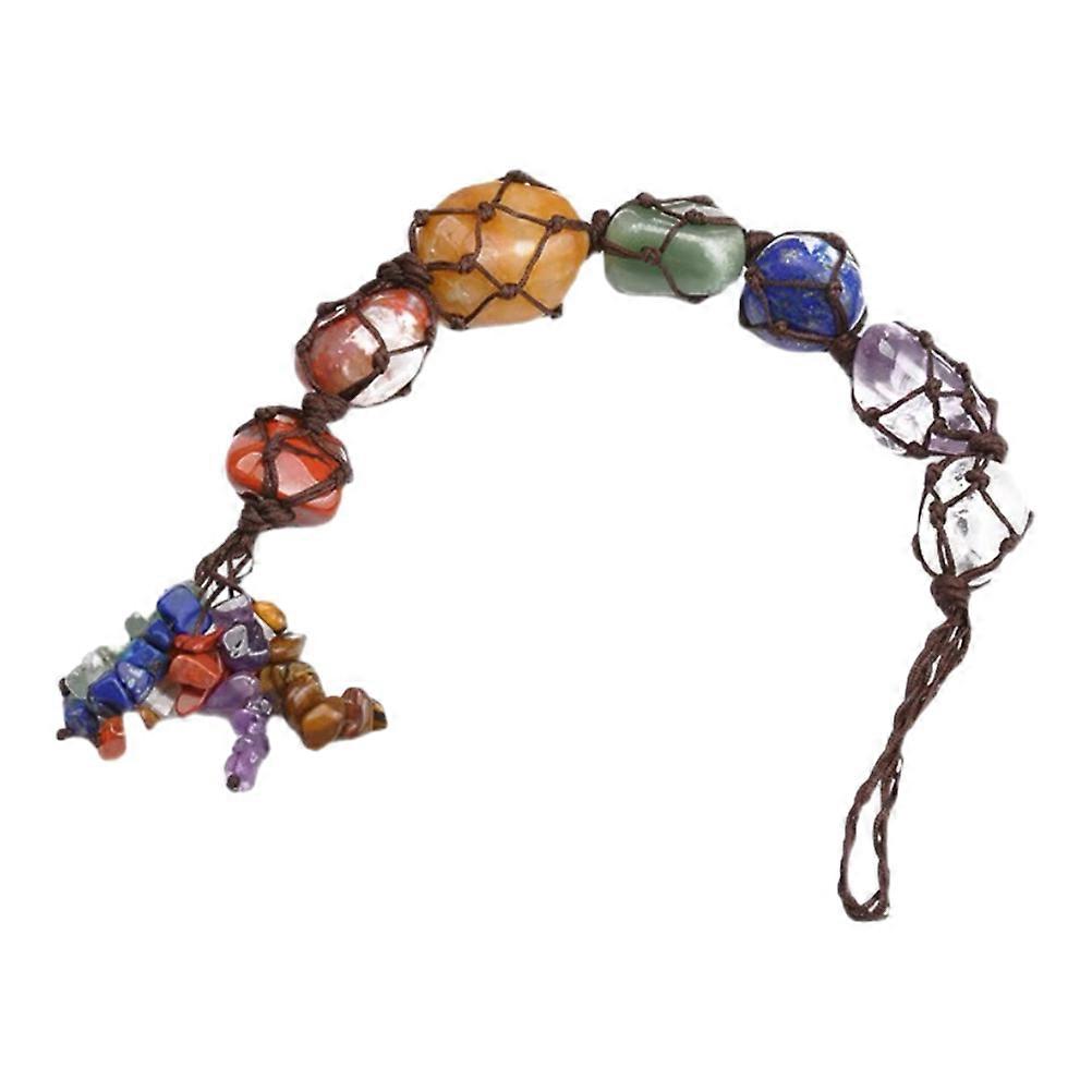 Coffee Natural Stone Charm Wall Hanging for Decoration and 6.5 Inch