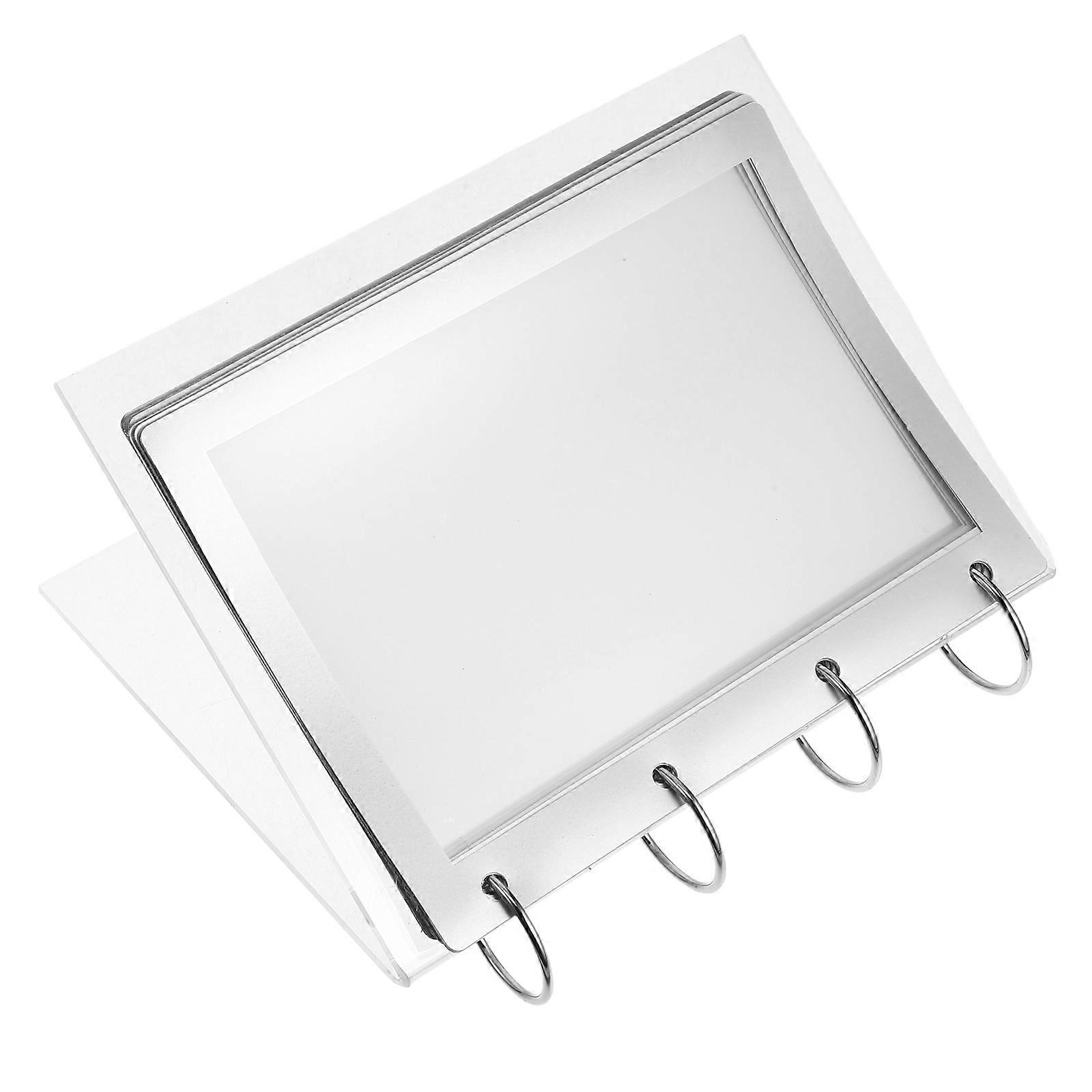 V-Shaped Transparent Menu Holder Display For Cafes Bars Indoor Use 7.66X5.89X2.95IN Multi-Page Flip 1Pcs