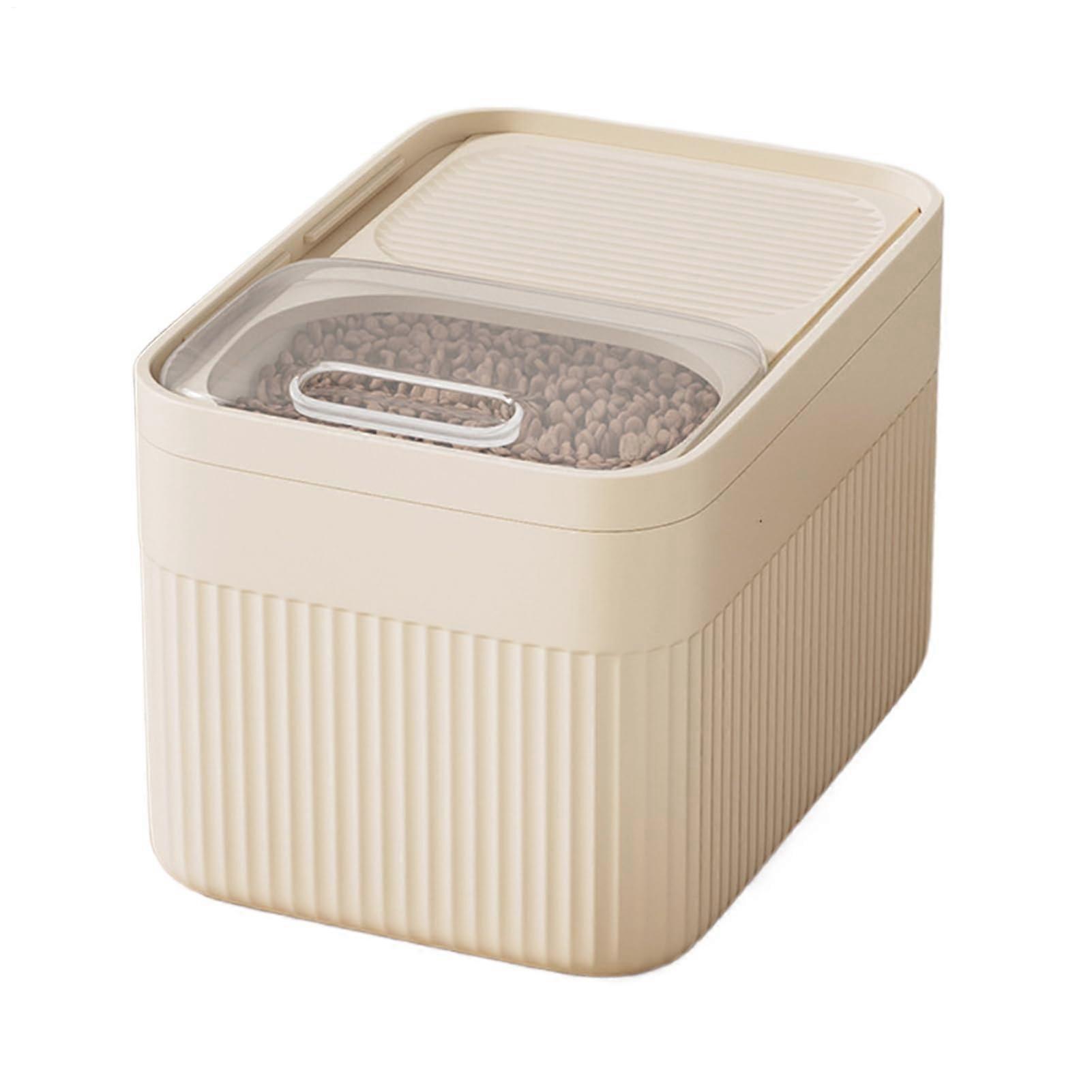 Pet food storage container – 10L kitten food storage container moistureproof, with measuring cup, pet supplies for feeding creamy snacks