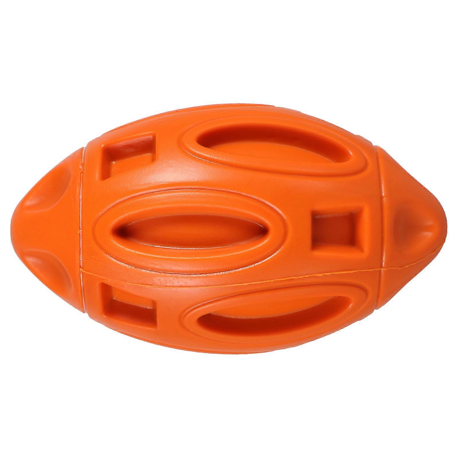 Orange Rubber Squeaky Dog Toy for Fun and Durable for Pet Use