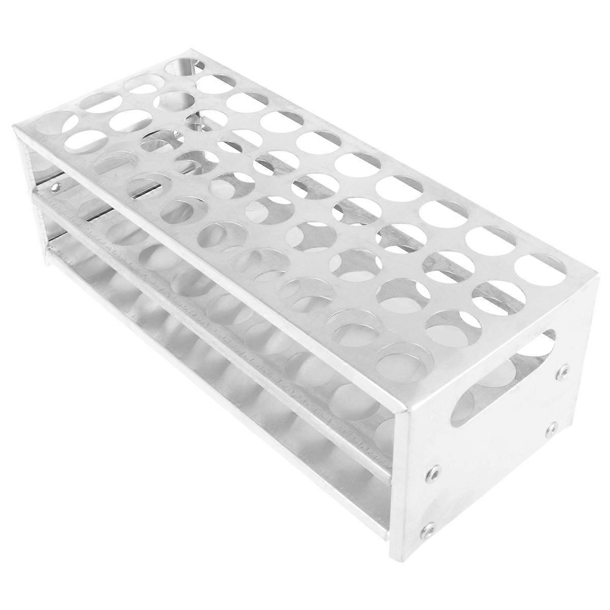 Laboratory Tube Storage Organizer For Students Easy Clean Rectangular Silver 28.5X11.7X9.3cm 1Pcs