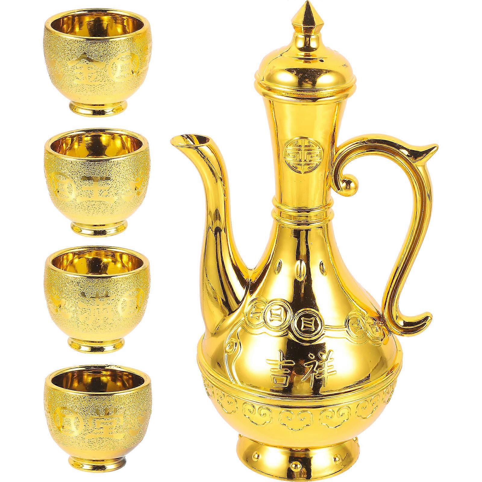 Classic Retro Design Water Offering Cup For Buddhist Use Measures 20.00X5.50X4.00cm 1 Set