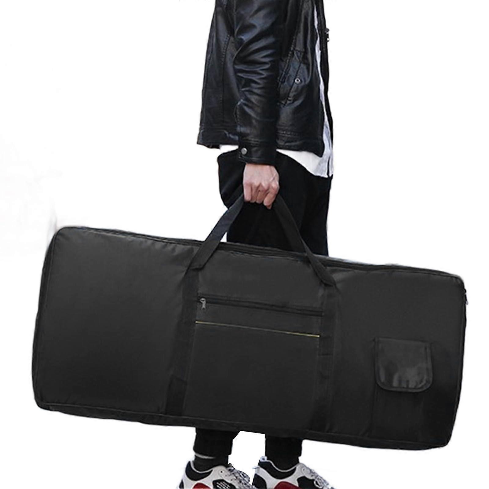 61 Keys Electronic Keyboard Gig Bag Waterproof Oxford Cloth Piano Case with Handles and Pockets
