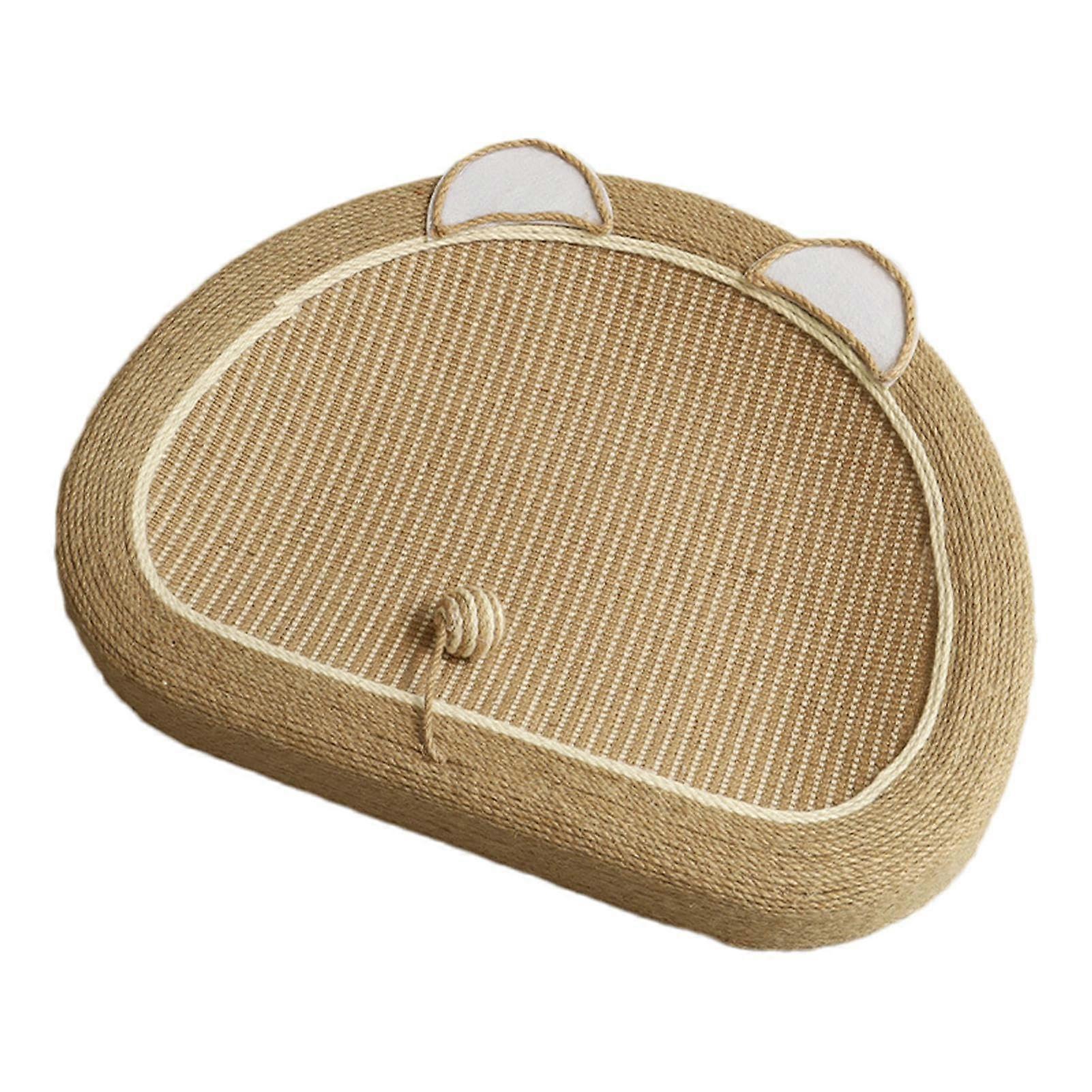 Scratch Lounge Cat Bed, Sisal Scratching Cushion with Ball Toy for Cats