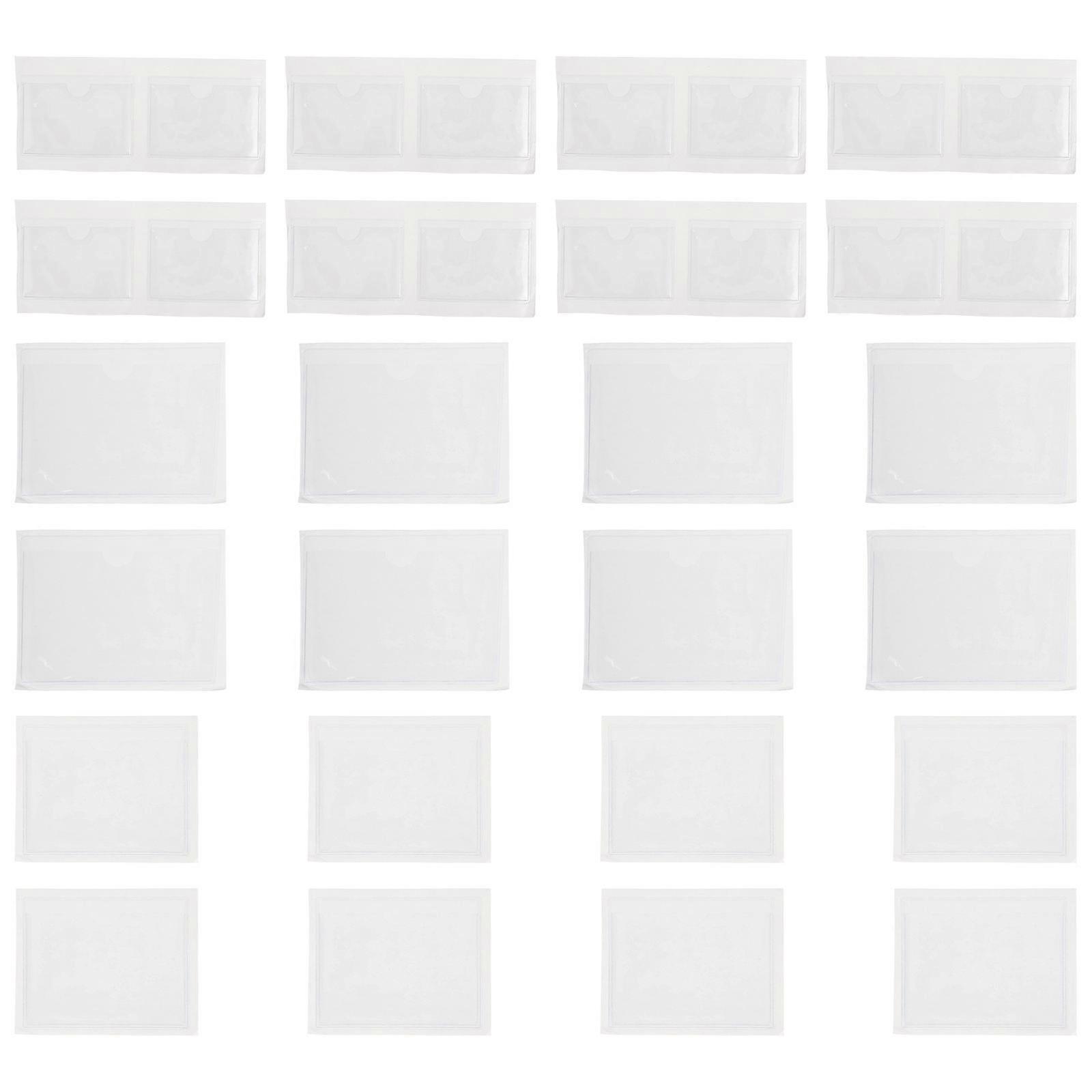 Transparent PVC Card Sleeves for Home Use Business Card Organizer with SelfAdhesive Backing 24 Pcs