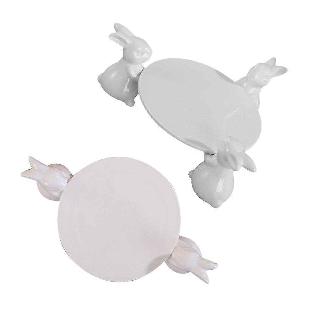 Functional Rabbit Tray, Ceramics Ideal for Dessert Service, Decor