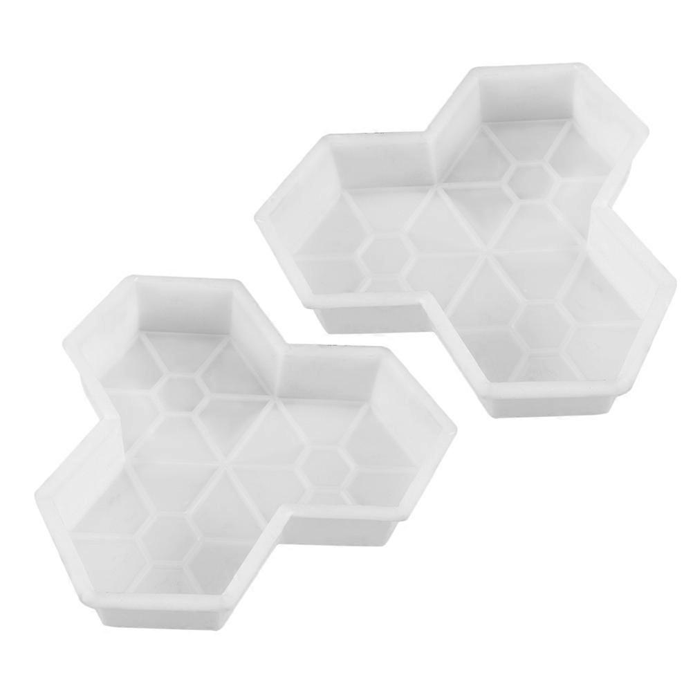 2pcs Maple Leaf Silicone Paver Brick Mold for Home Use Durable Reusable White Polypropylene 70.5x43.5x2.5cm