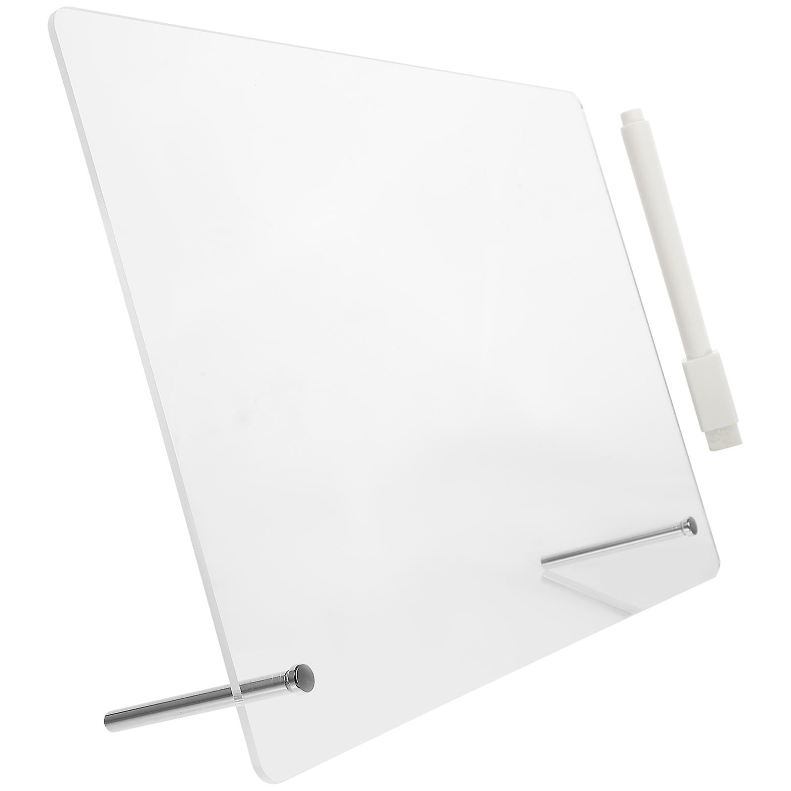 Double-Sided Use Memo Board Transparent Acrylic Home Use 30X20cm Easily Cleanable 1 Set
