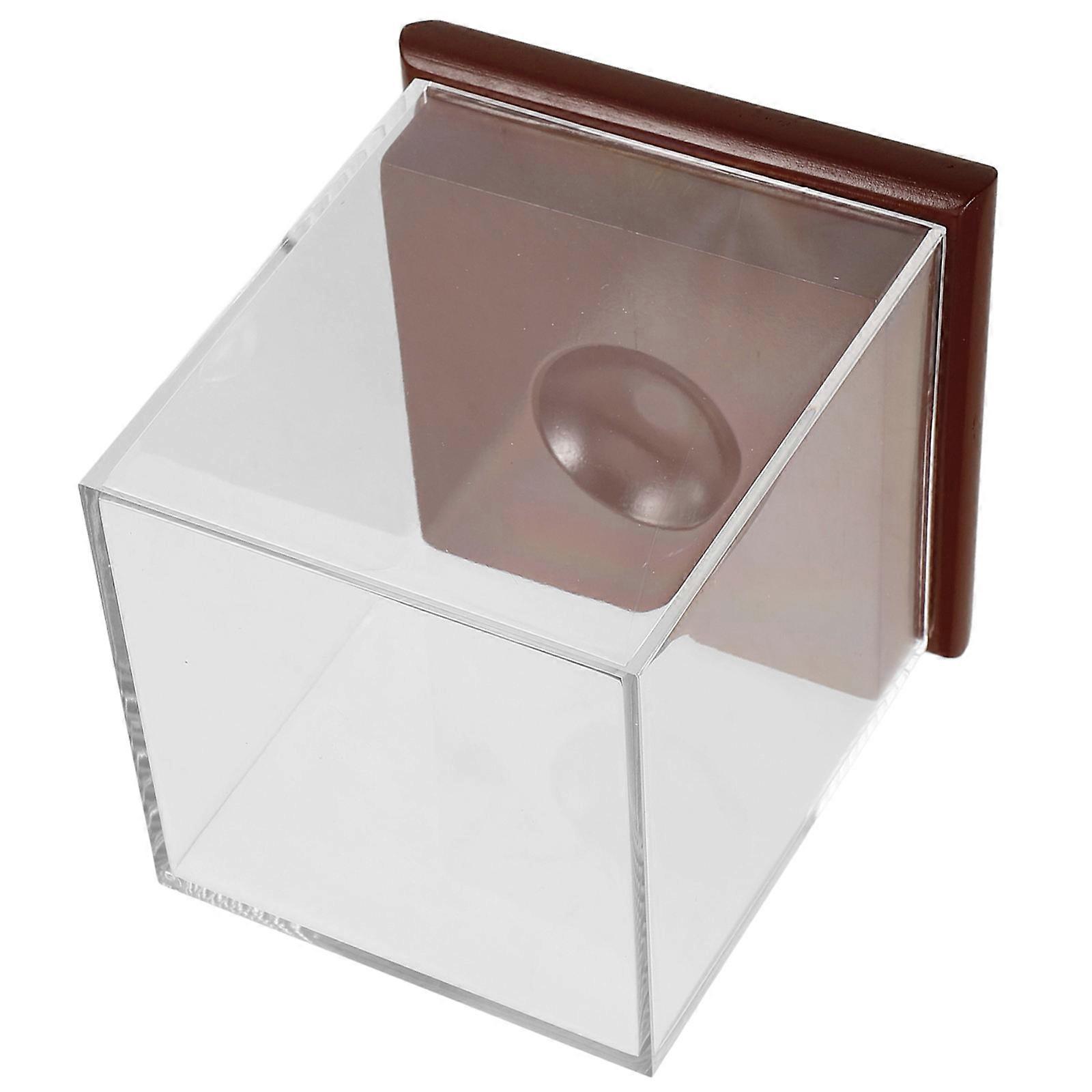 Transparent Baseball Case Clear Holder Cube Storage Display For Indoor Display 12.50X11.00X11.00CM 1Pcs