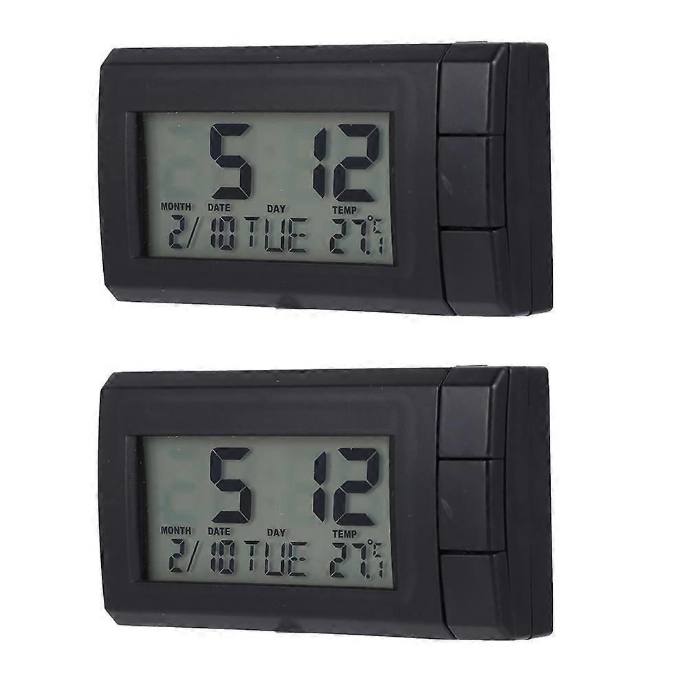 Vehicle Dashboard Digital Clock 2Pcs Time Display Adding Style For Car Owners 7.20X4X1.6cm Featuring High Precision Technology