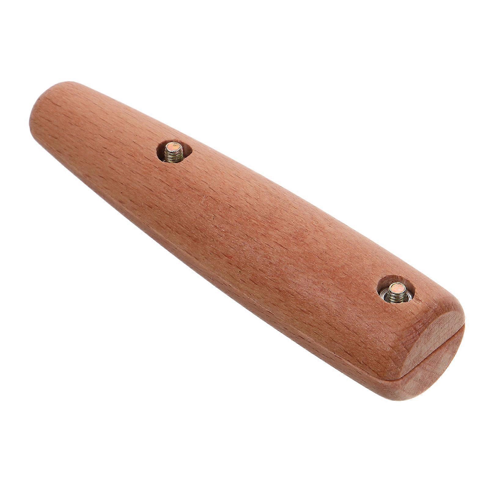 1 Set Wooden Spatula Handle Replacement for Kitchen Utensils Beige