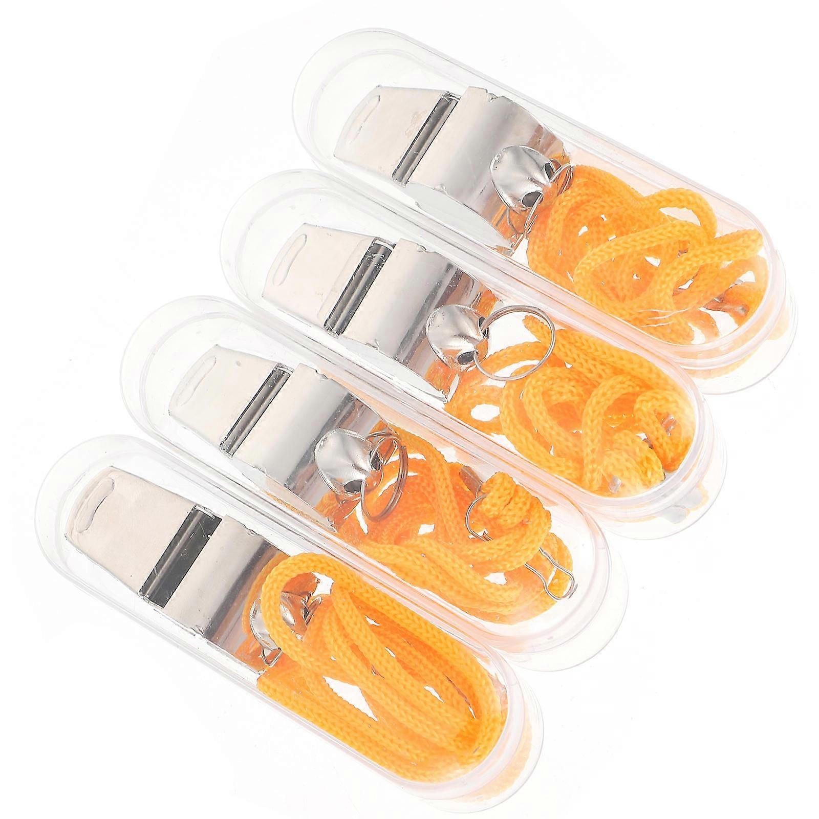 4Pcs Loud Referee Whistle Portable Design for Athletes and Instructors in Outdoor Racing Events