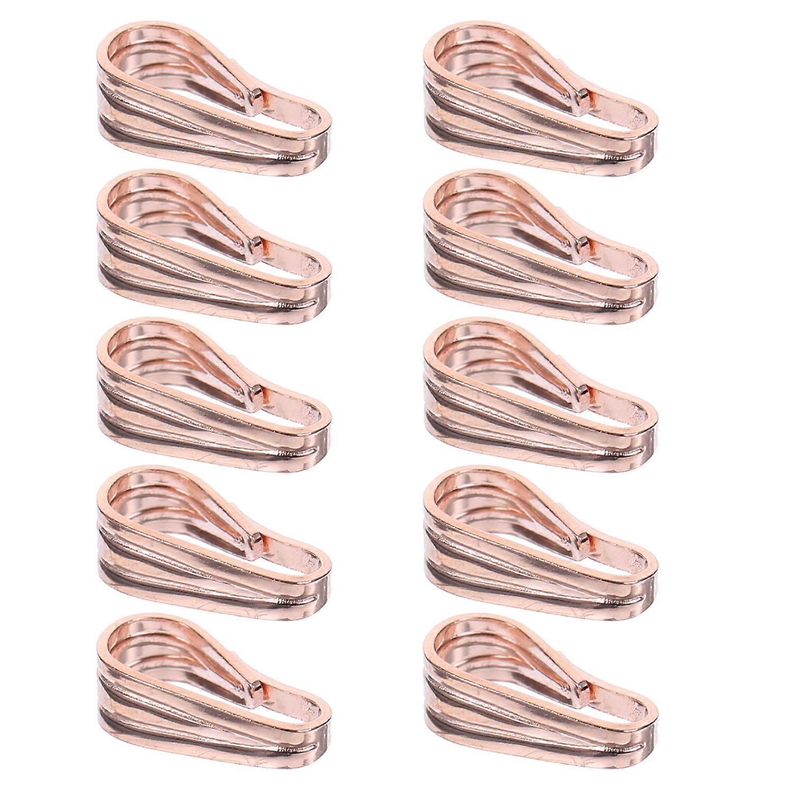 Pendant Connect Clasp Necklace Pendants Keychain Bag Hanging Decor Elegant Style 0.3X0.35X0.8CM Rose Gold 10Pack