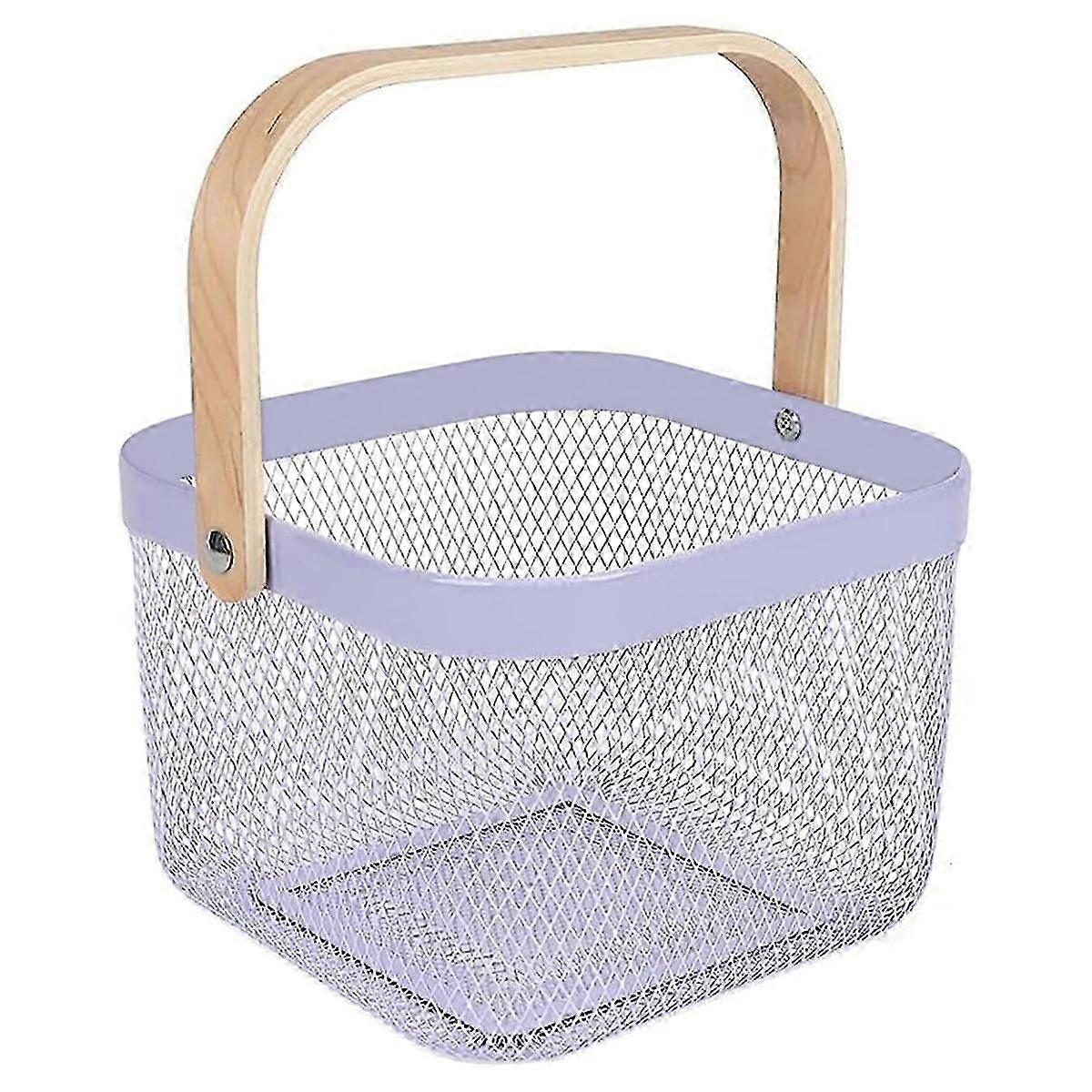Multi-functional Kitchen Baskets Fruit Basket with Handle purple