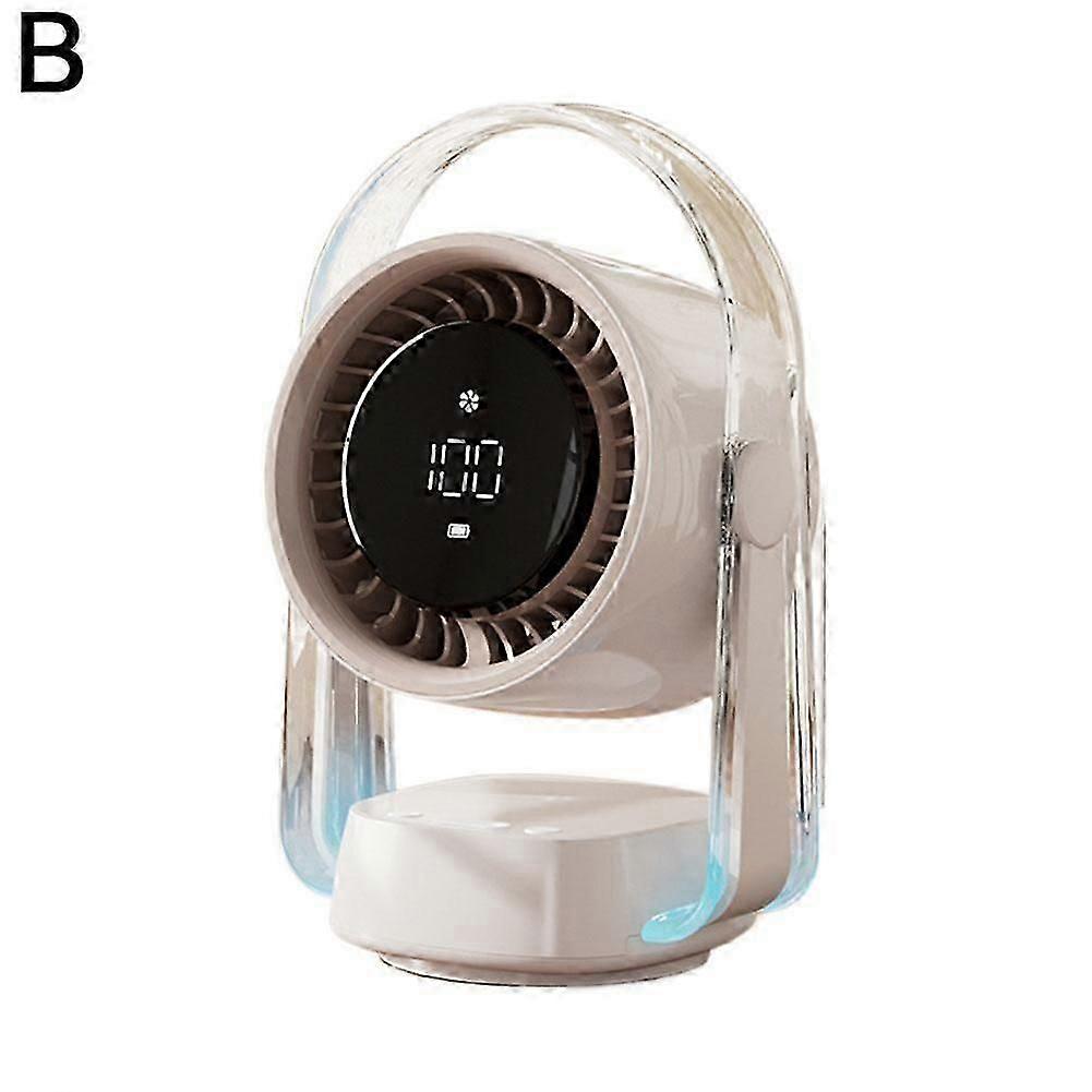 Suspended Cold Desktop Fan for Home Charging, Digital Display Turbo Desktop Fan