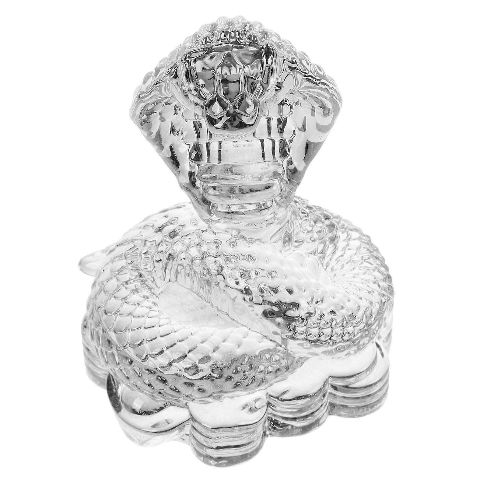 Crystal Snake Figurine Desktop Statue Sculpture Decoration Craft 1 Piece
