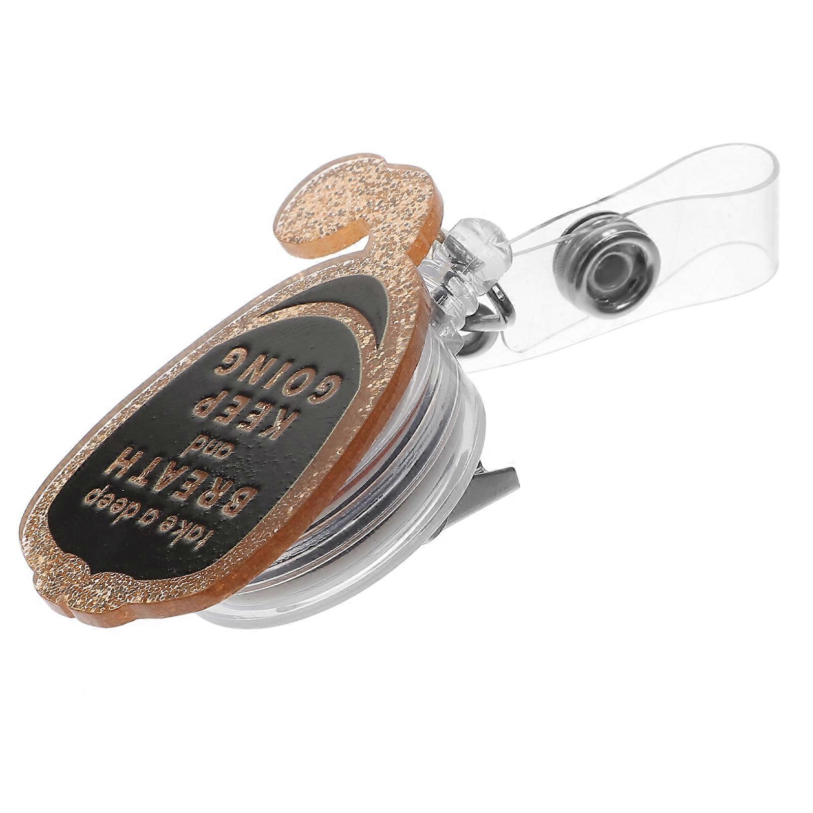 Badge Holder Retractable Clip Acrylic Design Ideal For Nurses Students Office Workers 1Set