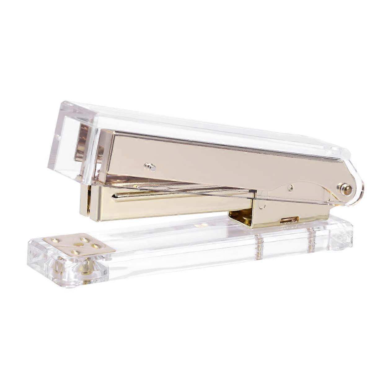 Durable Clear Acryl Stapler, Elegant Office Accessory for Stylish Spaces
