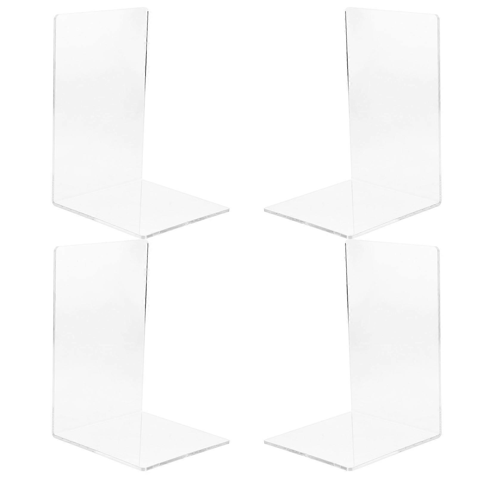 4Pcs Clear Book Holders For Reading Desk Tidy Organizer Great For Home Office Library With Sturdy Material