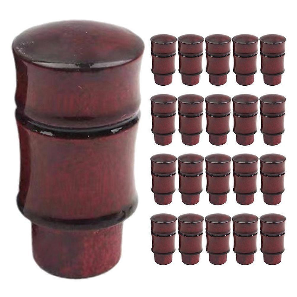 Portable Wooden Scroll Joint for Calligraphy and Drawing with Dark Brown Color 50 Pieces