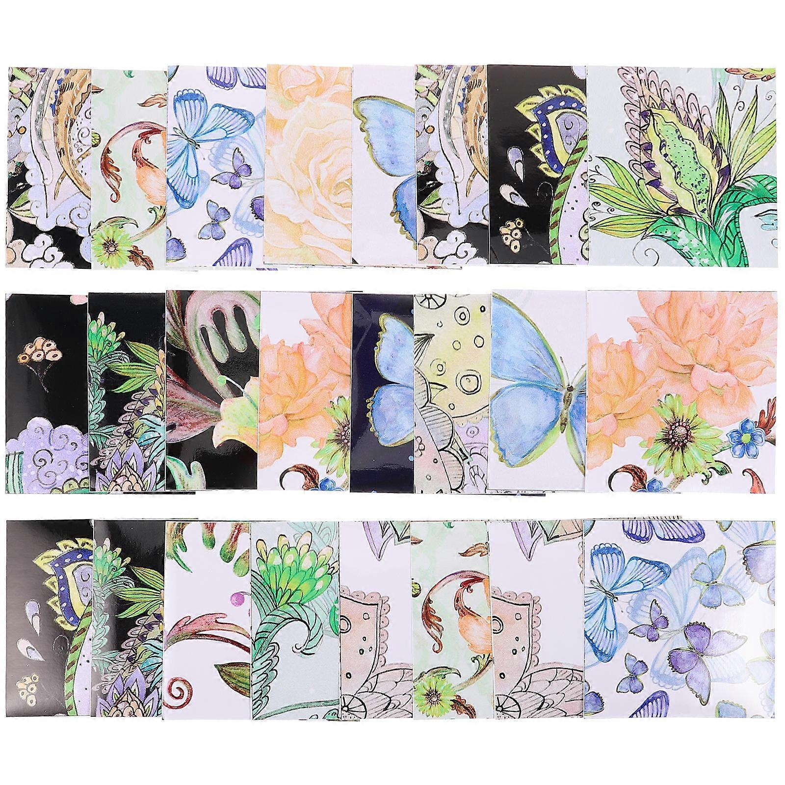 Retro Design Peel And Stick Wall Tile Stickers Suitable For Kitchen And Living Room 10x10cm Assorted Color 24Pcs