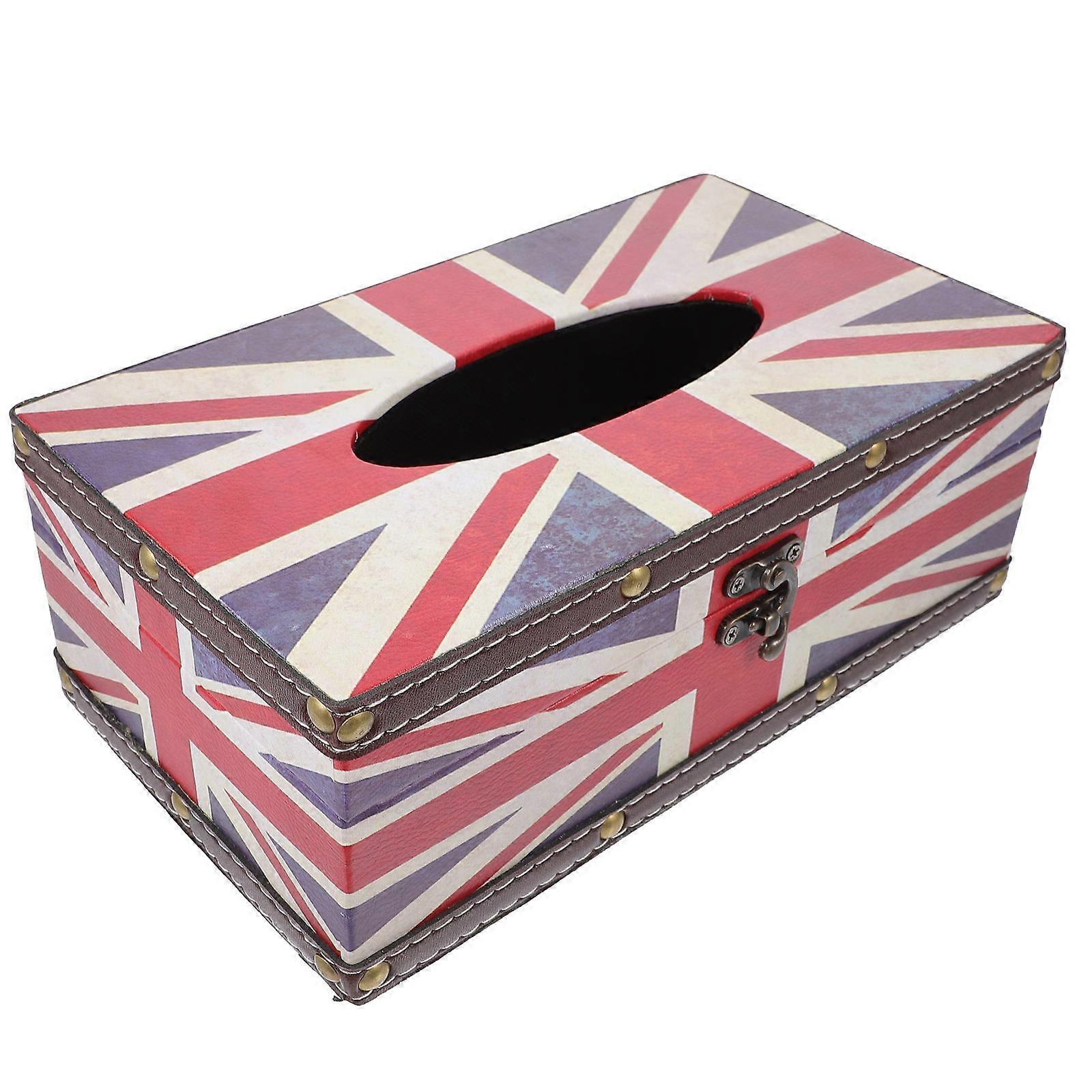 Tissue Box with Delicate Patterns for Home Storage Made of Synthetic Material Multi Color
