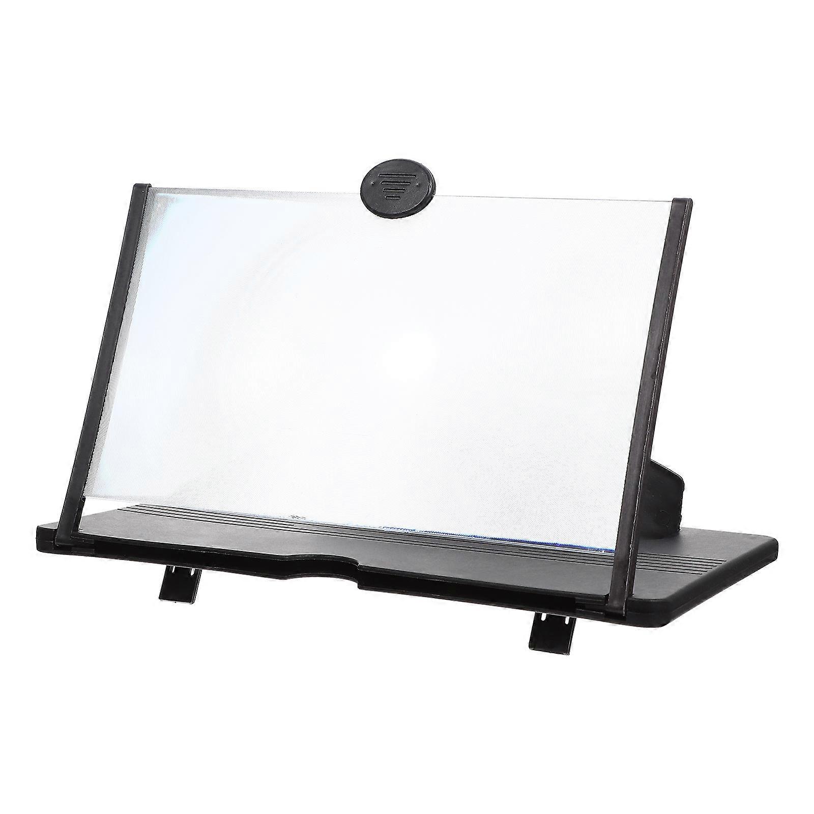 Phone Screen Magnifier with ABS Material for Phones Black Free Hands and Adjustable Angle 12 Meters Best Viewing Distance
