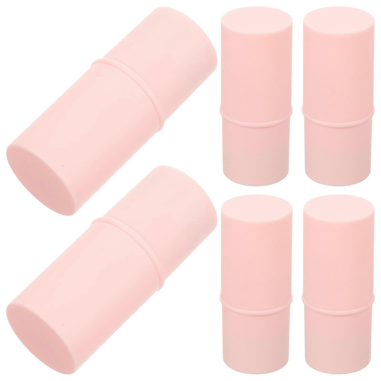 Empty Lipstick Tubes For DIY Use In Pink Plastic For Personalization For 6Pcs