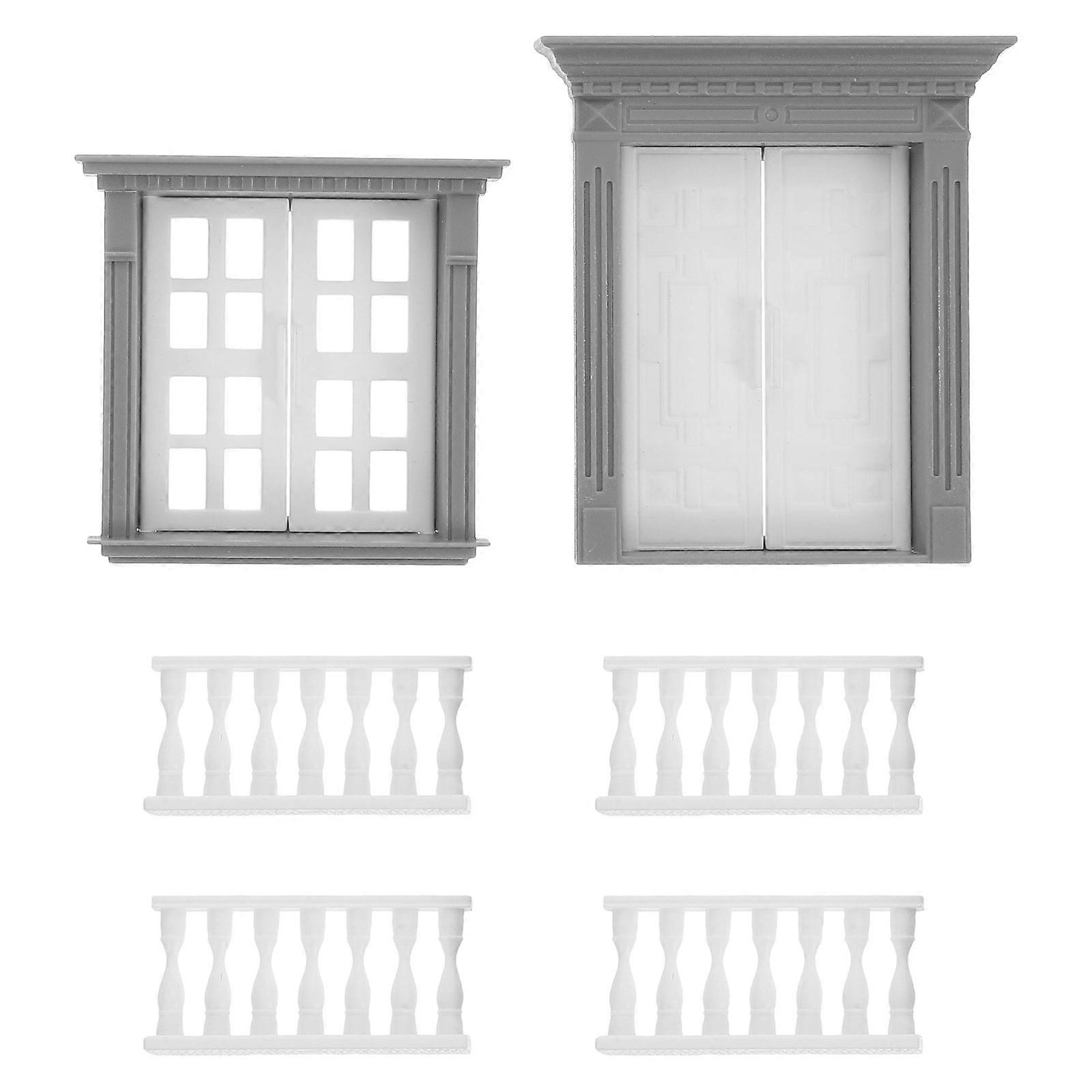 Miniature Dollhouse Window & Door Kit – Realistic Building Materials for DIY Architecture Models, Includes Accessories for Sand Table Decoration