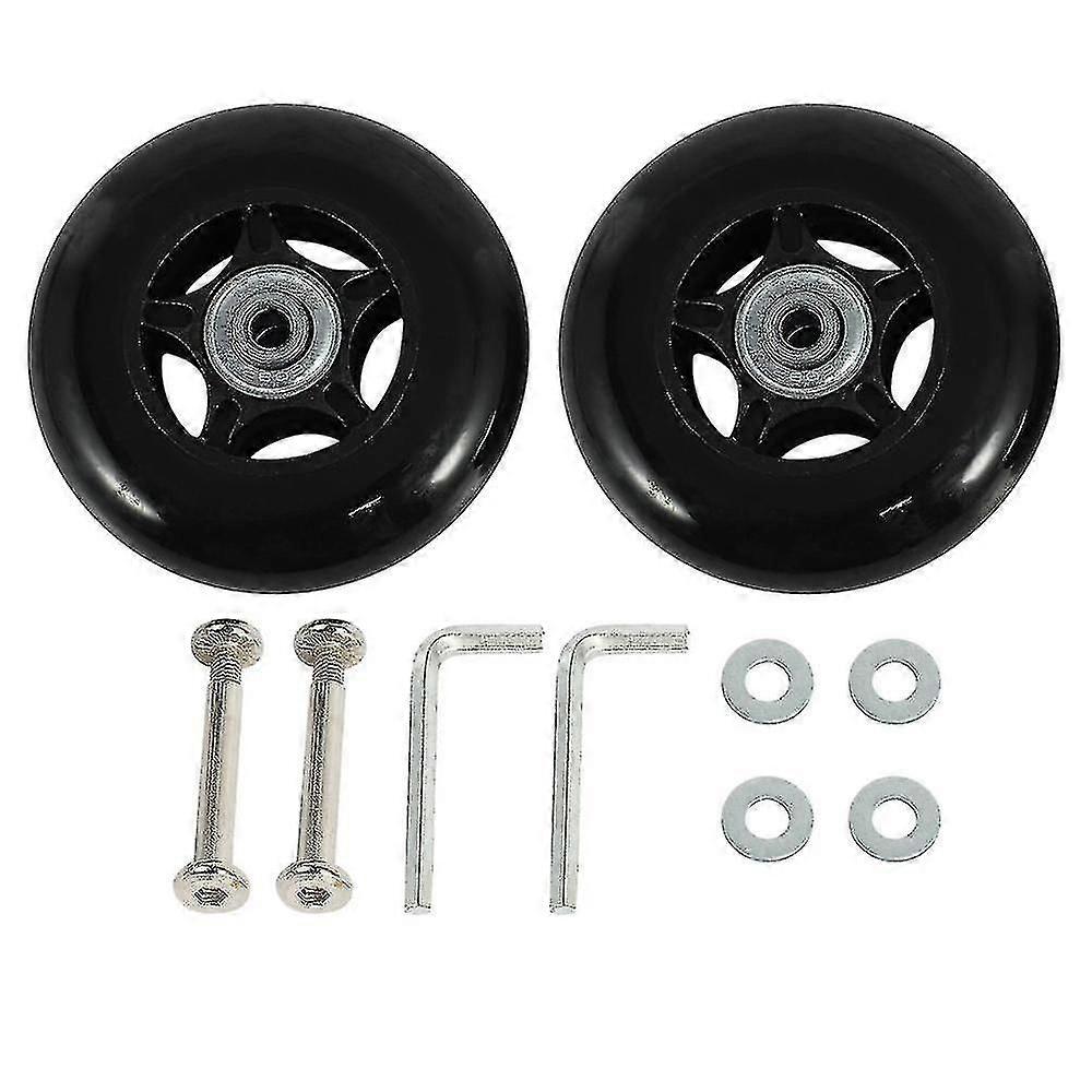 2 Sets Replacement Luggage Wheels, OD 80mm
