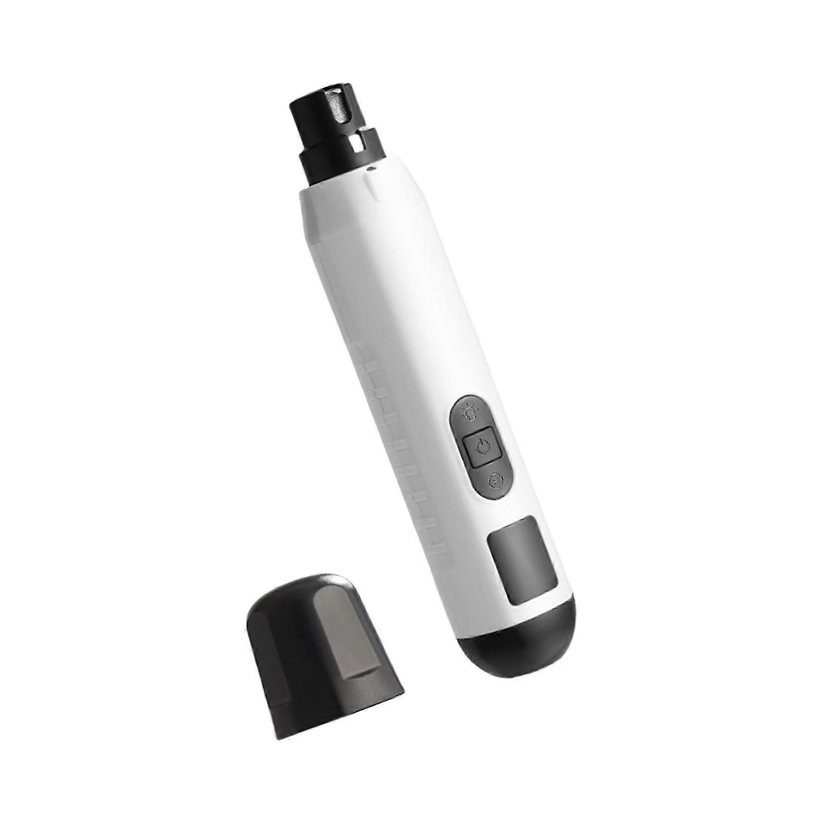Pet Nail Grinder With Double Light System And LCD Display For Precise Nail Care  White