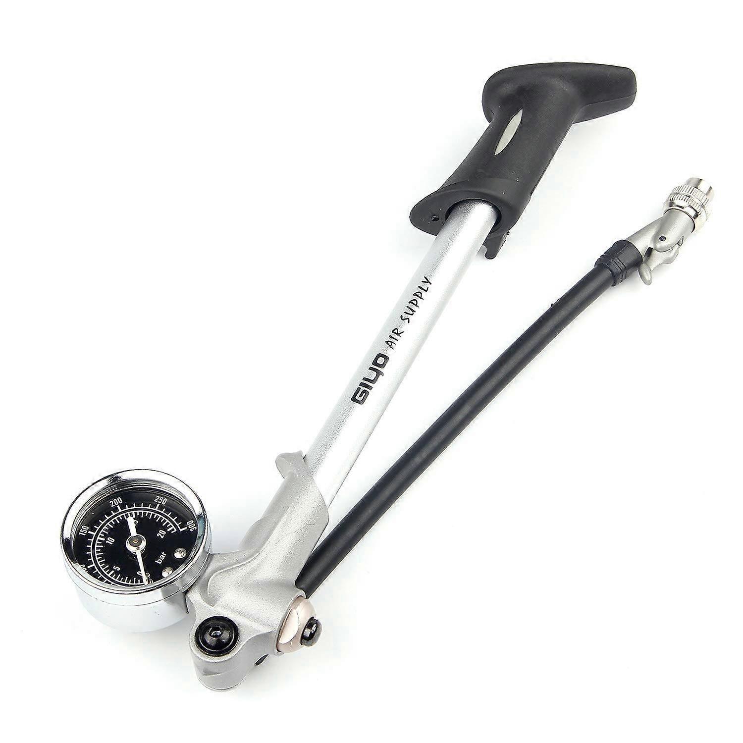 High Pressure Damper Pump Model M-1 Silver For Suspension Fork And Rear Suspension 300 PSI Lever Lock Nozzle
