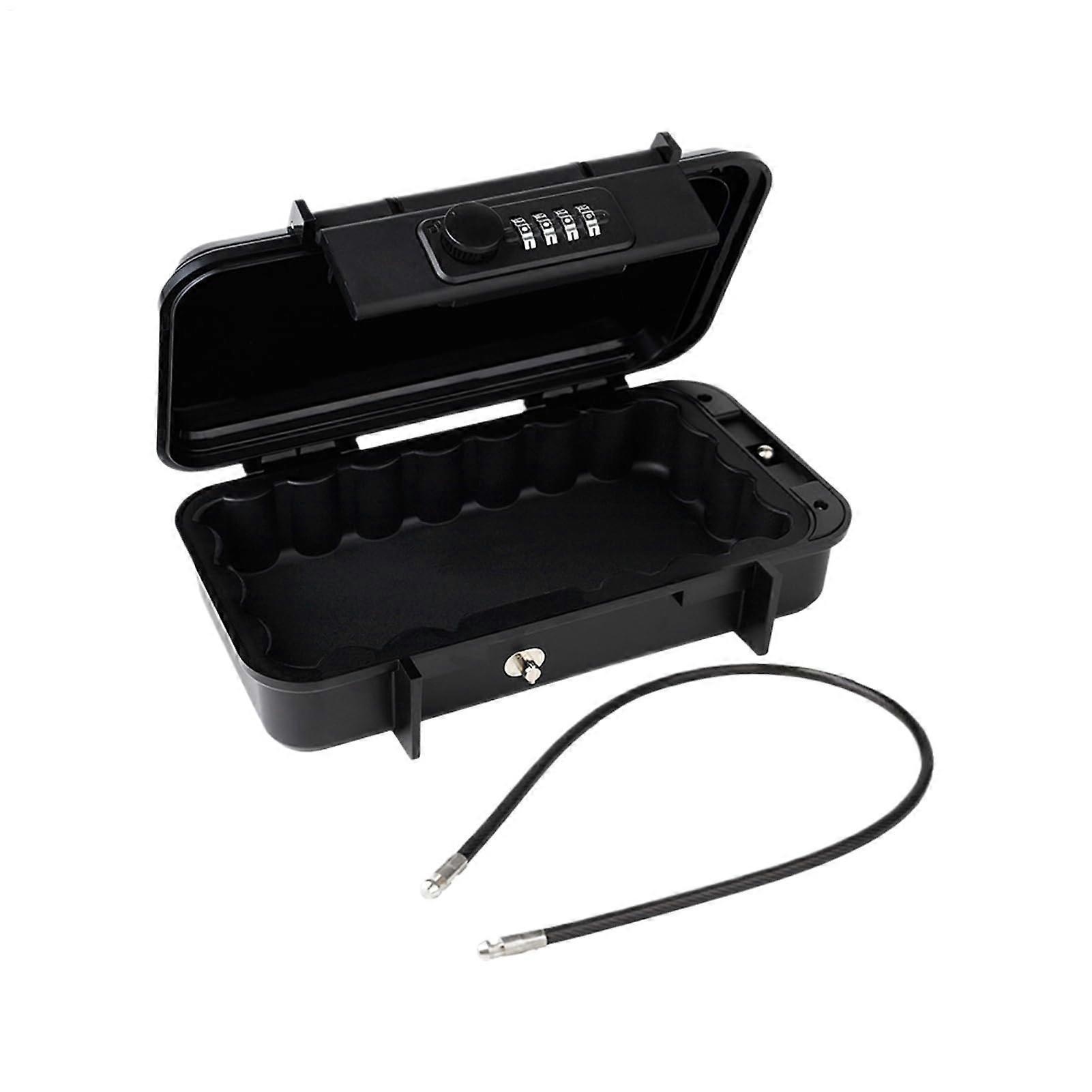 Waterproof Portable Safe for Wallets, Phones, Keys, Durable ABS Construction Beach Lock Box Security, Secure Storage Box for Travel