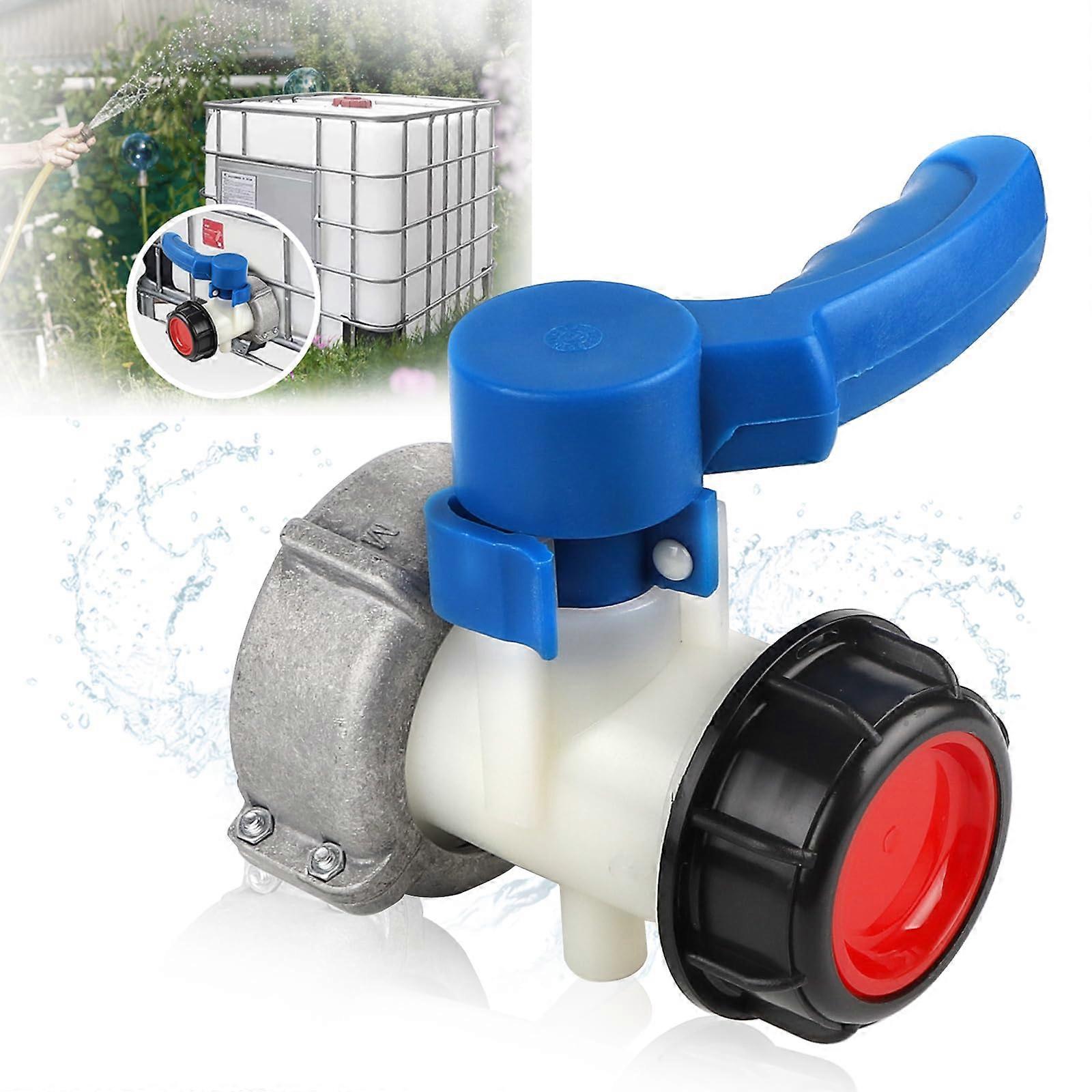 IBC Adapter Ball Valve, DN50 (75 mm), IBC Tank Accessories, Tank Drain Valve, Shut-Off Valve For IBC Container