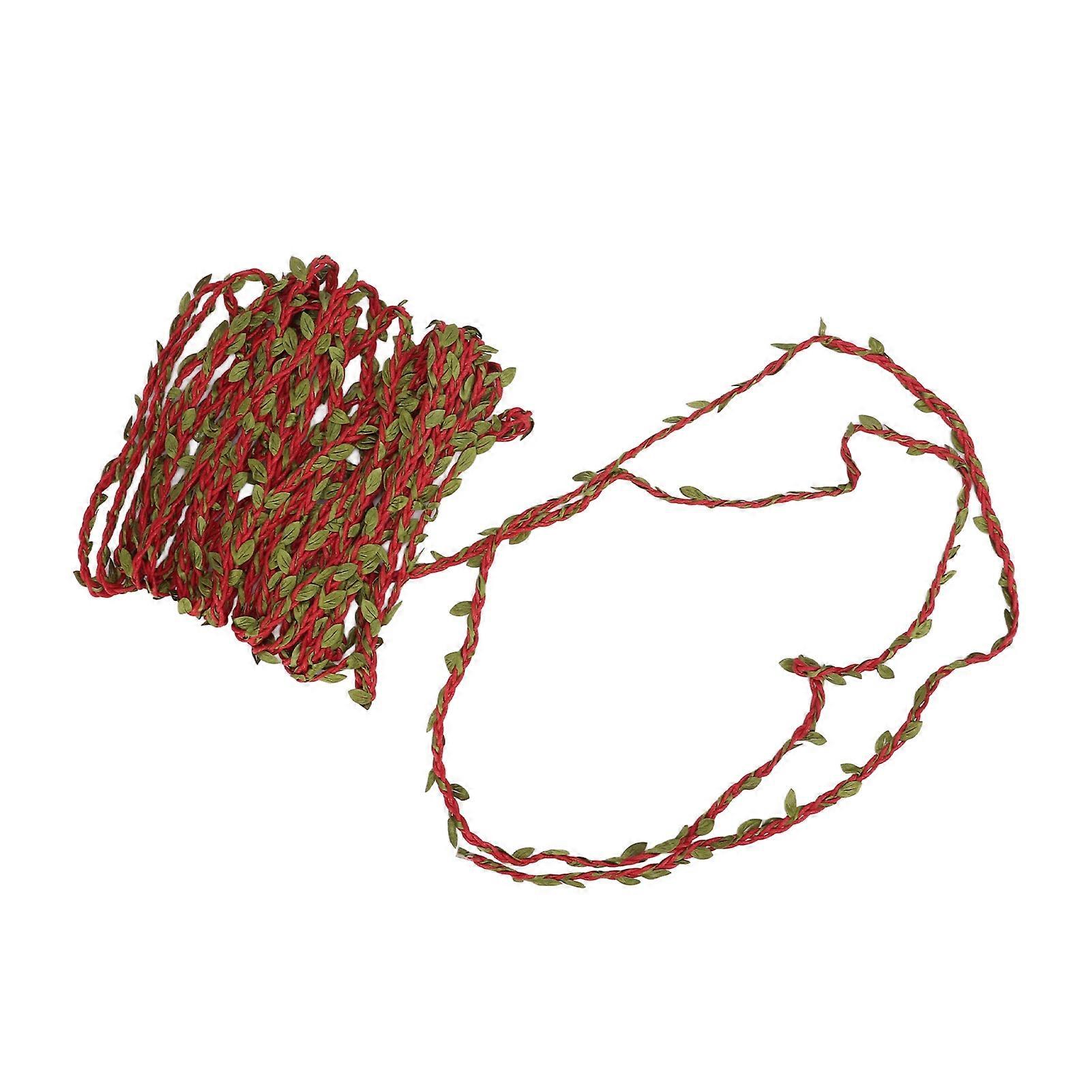 10m Green Leaf Hemp Rope, Washable, Sun Resistant, 10.9in