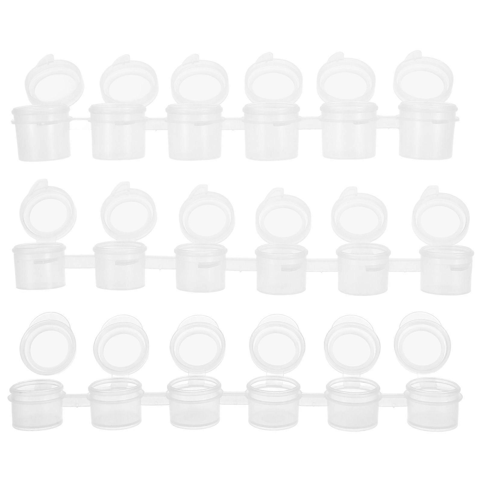 30pcs Transparent Paint Pots With Lids Mini Plastic Jars Empty Clear Case Mini Sample Jars Paint Container With Snap Lids Refillable