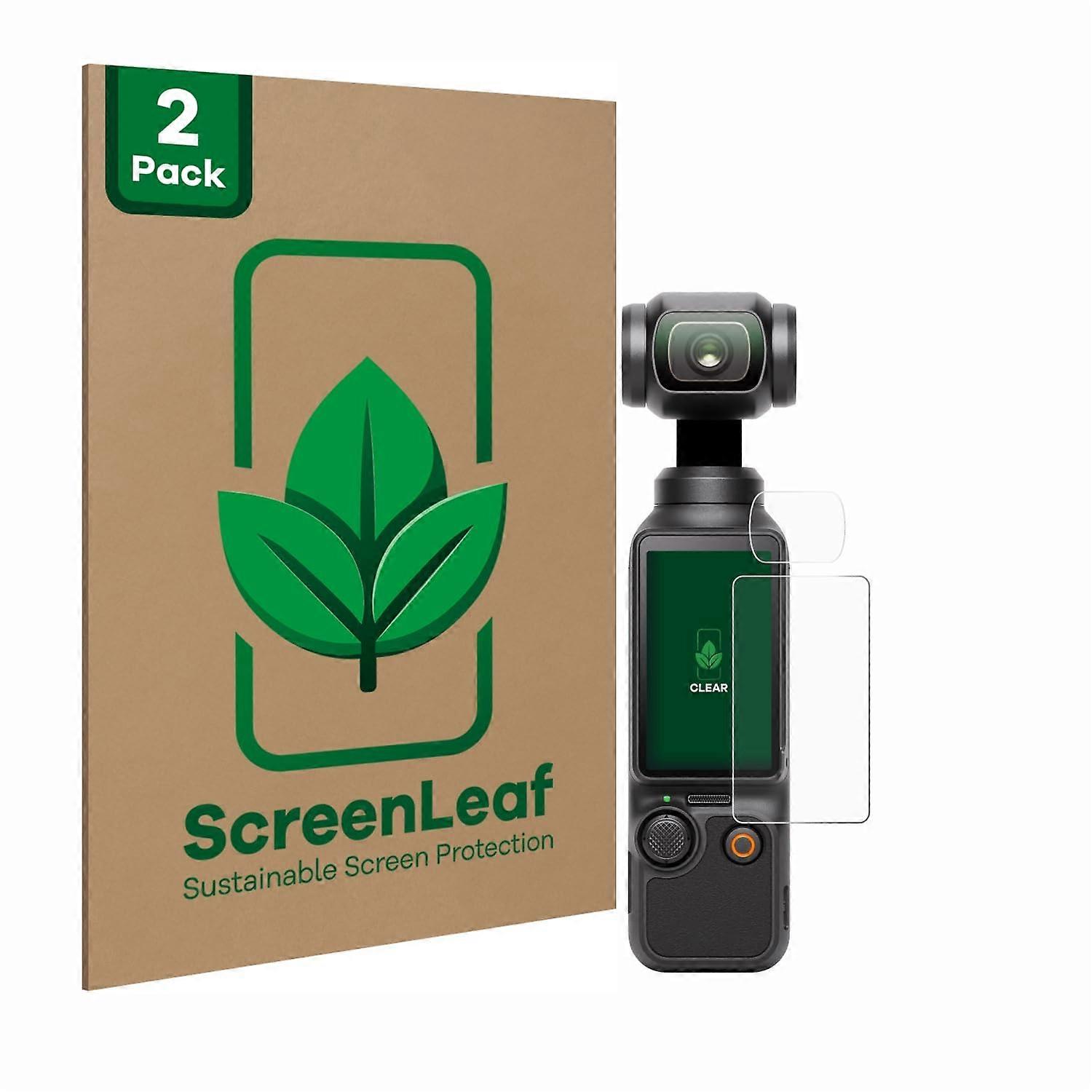 (Pack of 2) Protective Film for DJI Osmo Pocket 3 (Display Lens) Sustainable Screen Protector, Film, Transparent, ScratchResistant