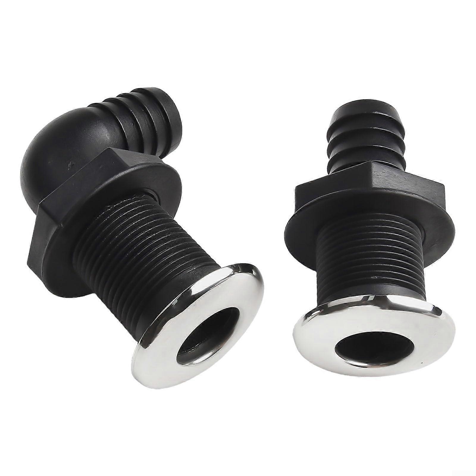 Nylon Thru Hull Connector 1 Inch for Reliable Marine Use, Corrosion-Resistant, Durable, Compatible with Standard Applications