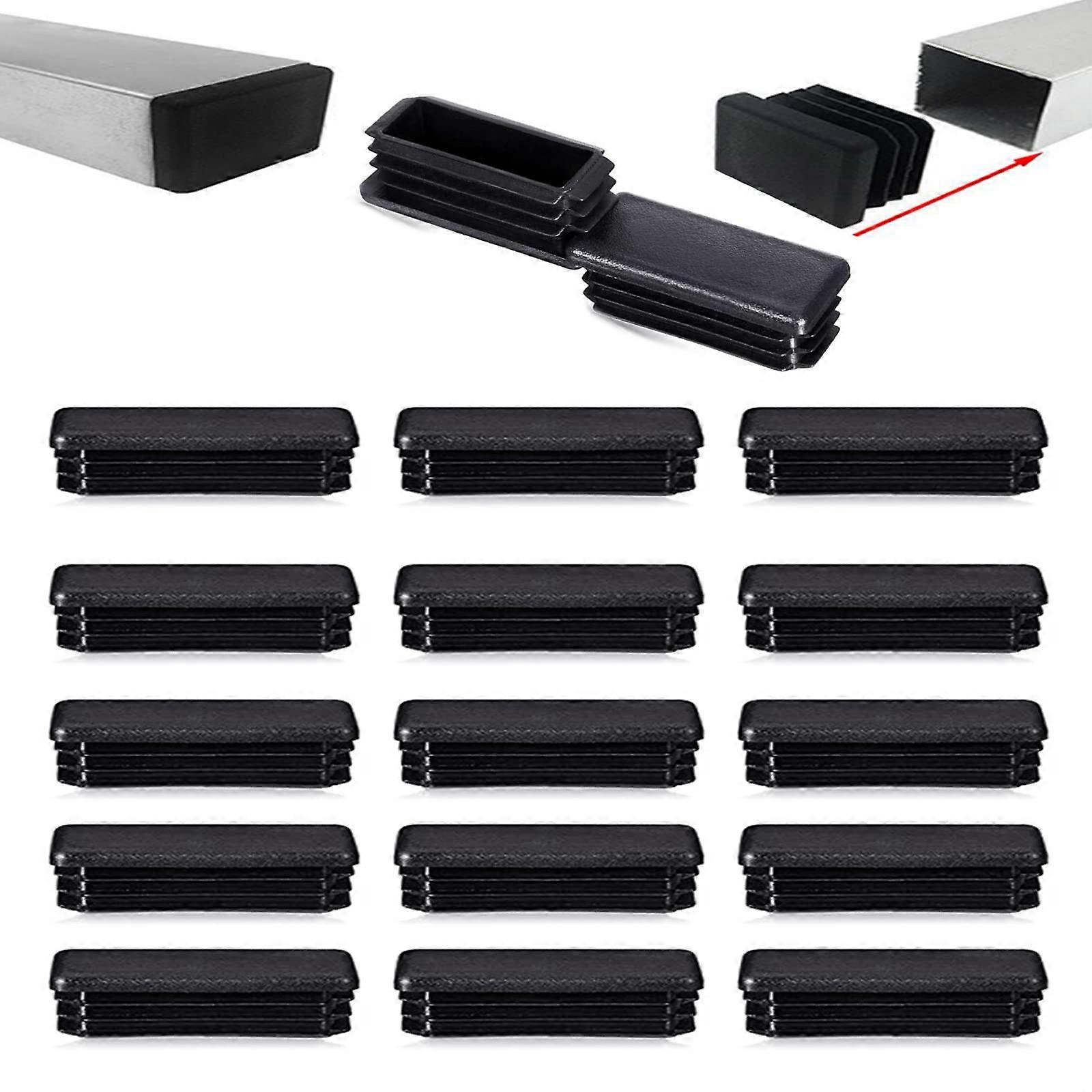 Rectangle Plastic End Caps 70x20mm Rectangular Pipe Insert Plugs Pipe Cover End Caps 20pcs