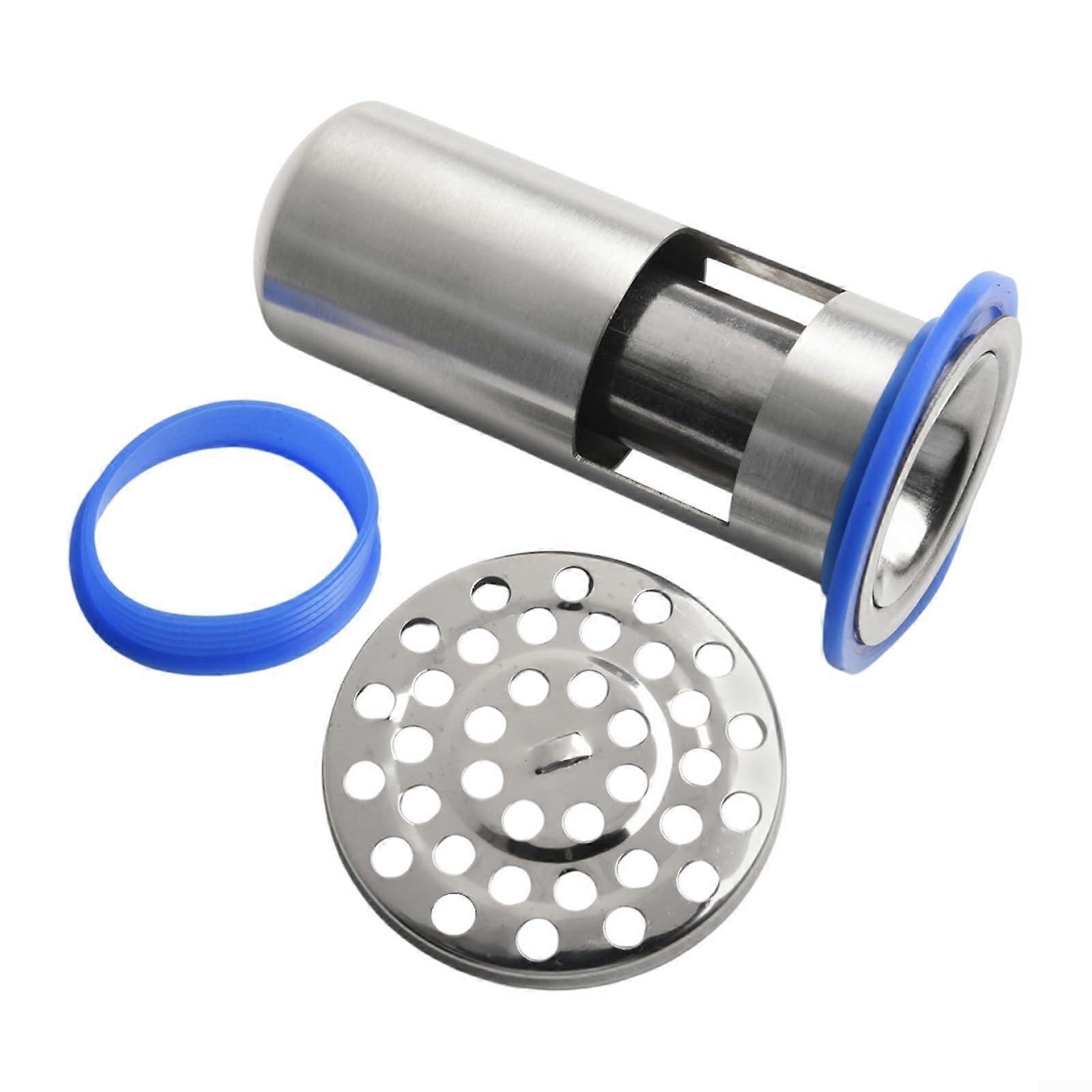 Anti-Rost 304 Stainless Steel Bathroom Floor Drain Core With Silicone Seal, Large Short Section