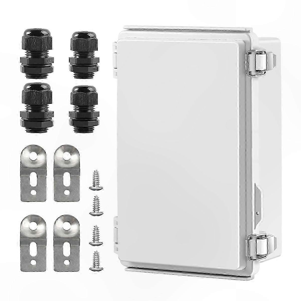 Durable Weatherproof ABS Enclosure with Hinged Cover and Mounting Plate for Outdoor Use IP67 Waterproof Dustproof Junction Box